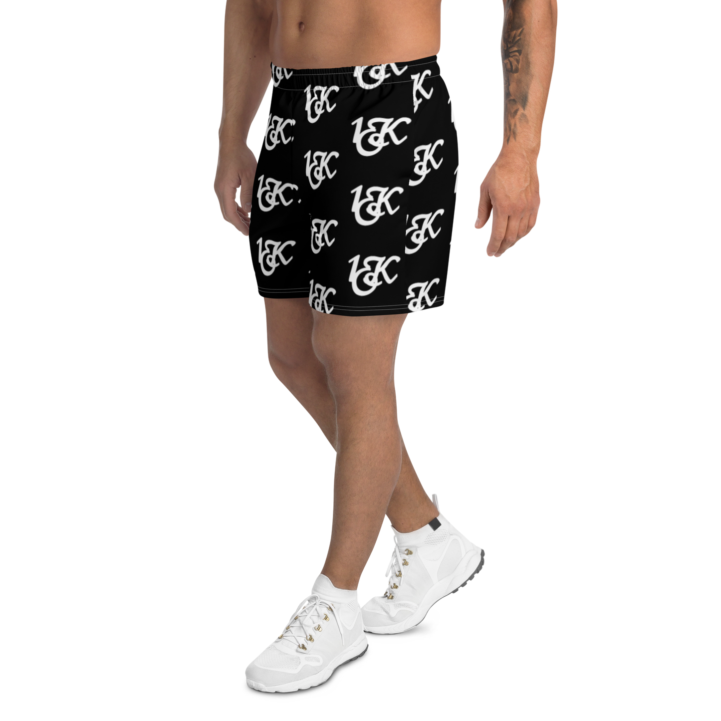 "1OK" Print Athletic Shorts (Black/White)