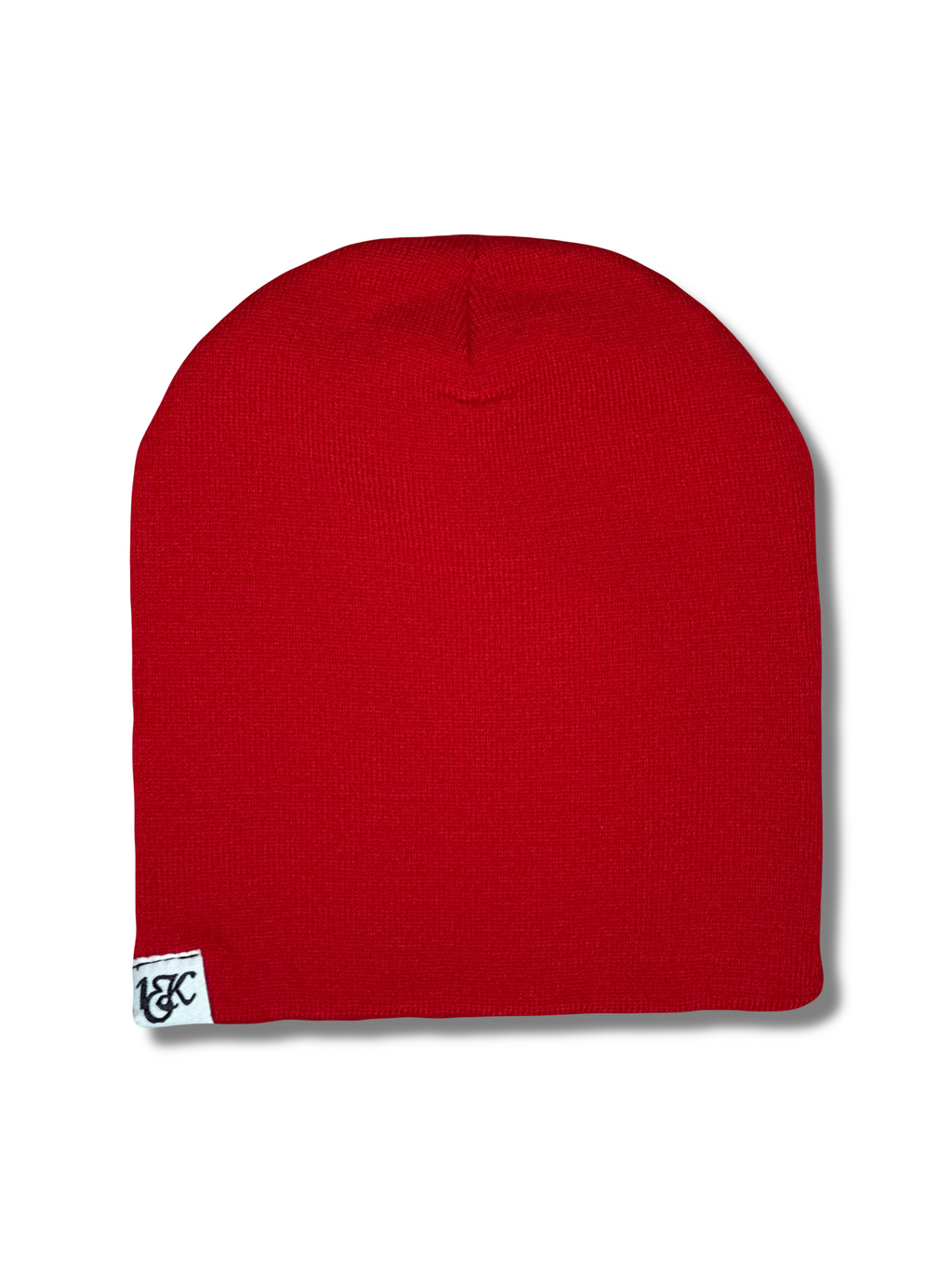 "1OK" Distressed Beanie (Red/Blue)