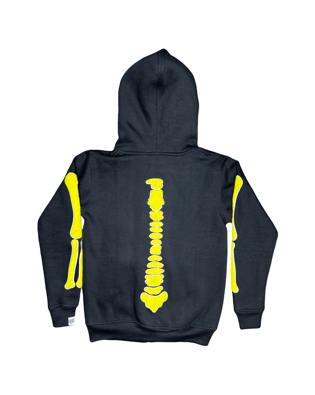 “1OK” Skeleton Full-Zip Hoodie (Black/Yellow)