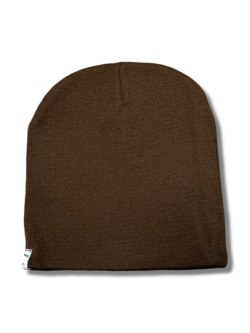 "1OK" Distressed Beanie (Brown/White)