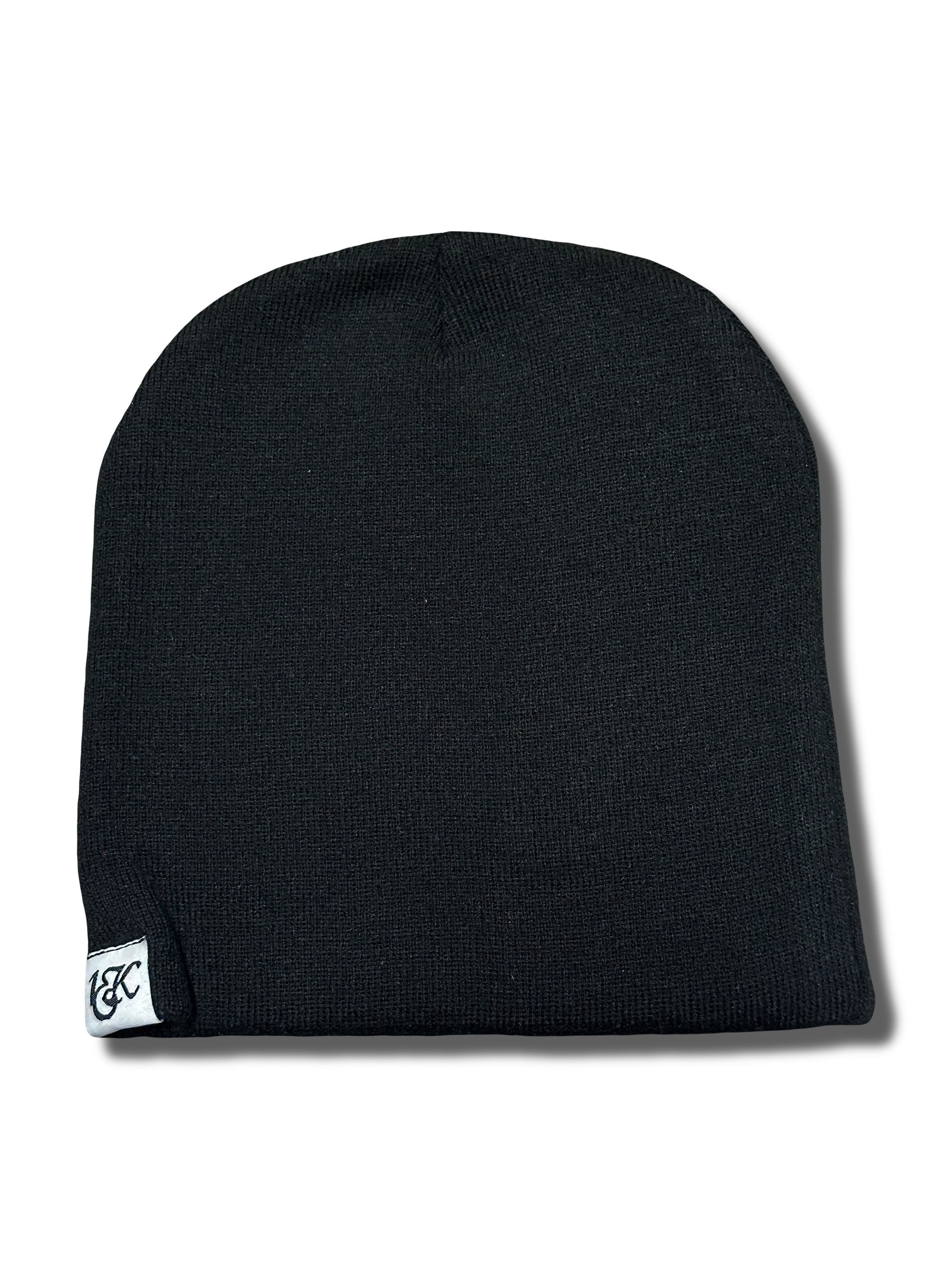 "1OK" Distressed Beanie (Black/Yellow)