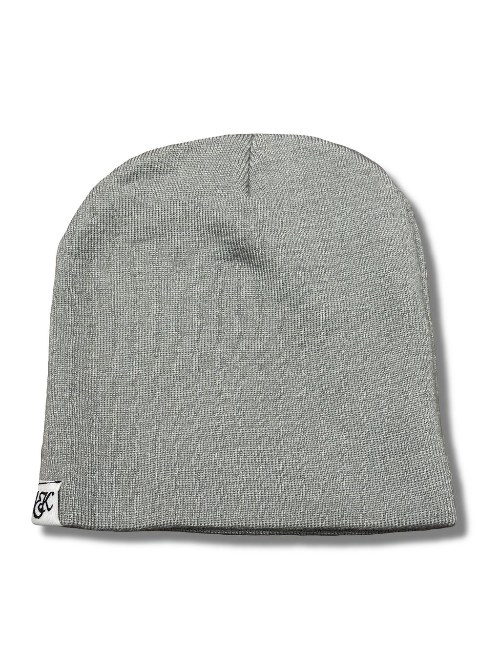 "1OK" Distressed Beanie (Grey/Black)