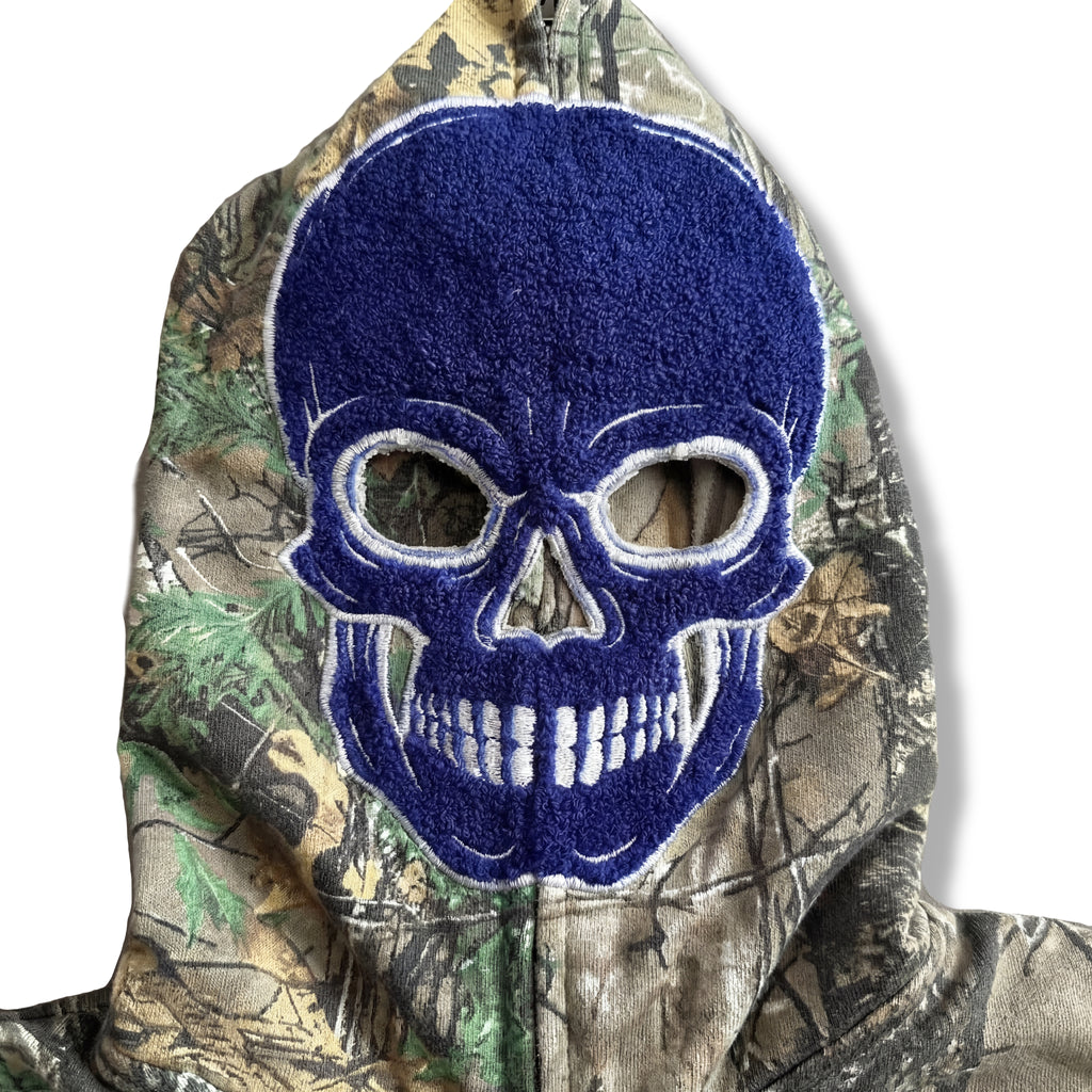 “1OK” Skeleton Full-Zip Hoodie (Camo/Blue)