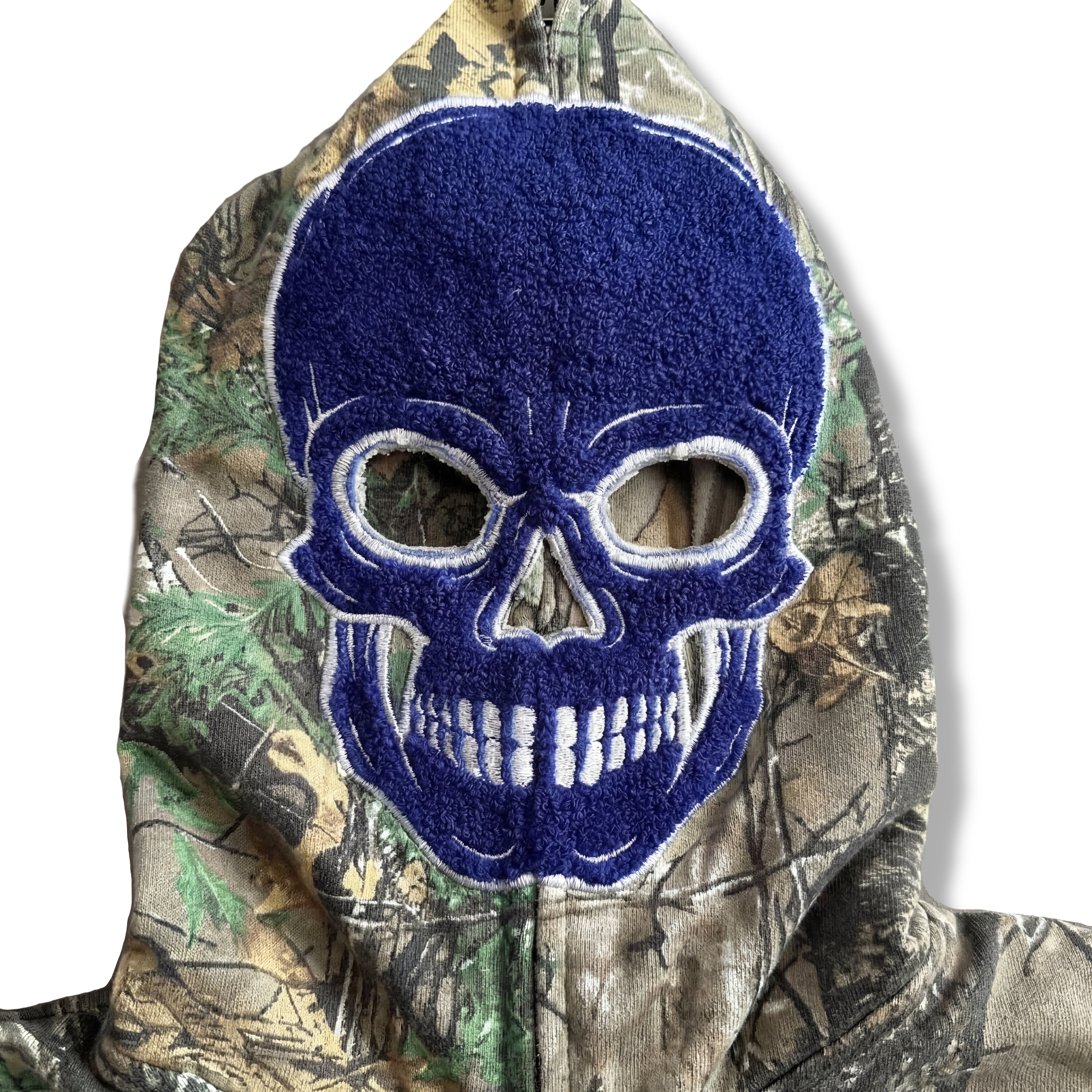“1OK” Skeleton Full-Zip Hoodie (Camo/Blue)