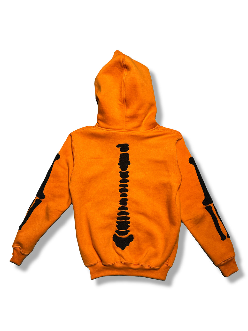 “1OK” Skeleton Full-Zip Hoodie (Orange/Black)