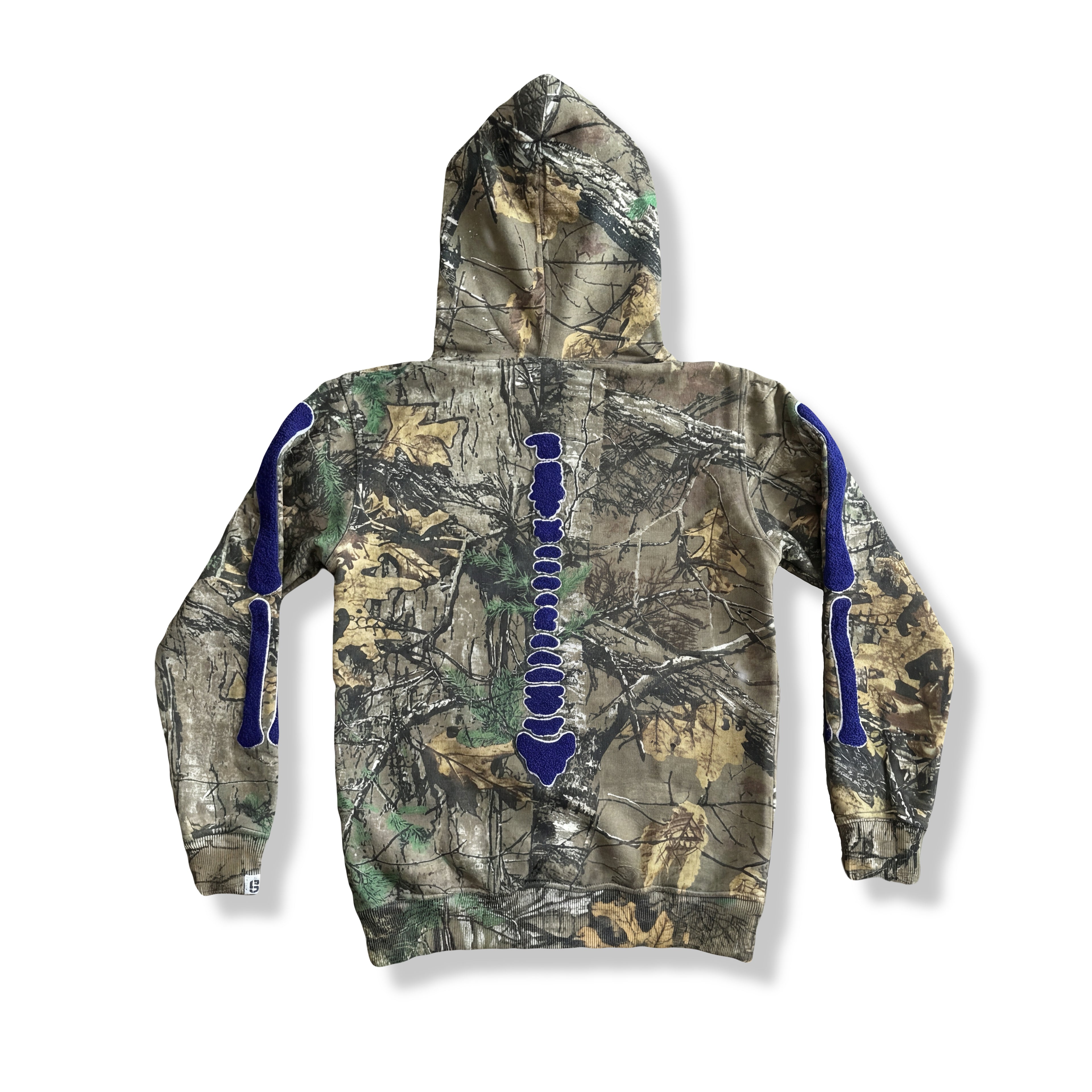 “1OK” Skeleton Full-Zip Hoodie (Camo/Blue)