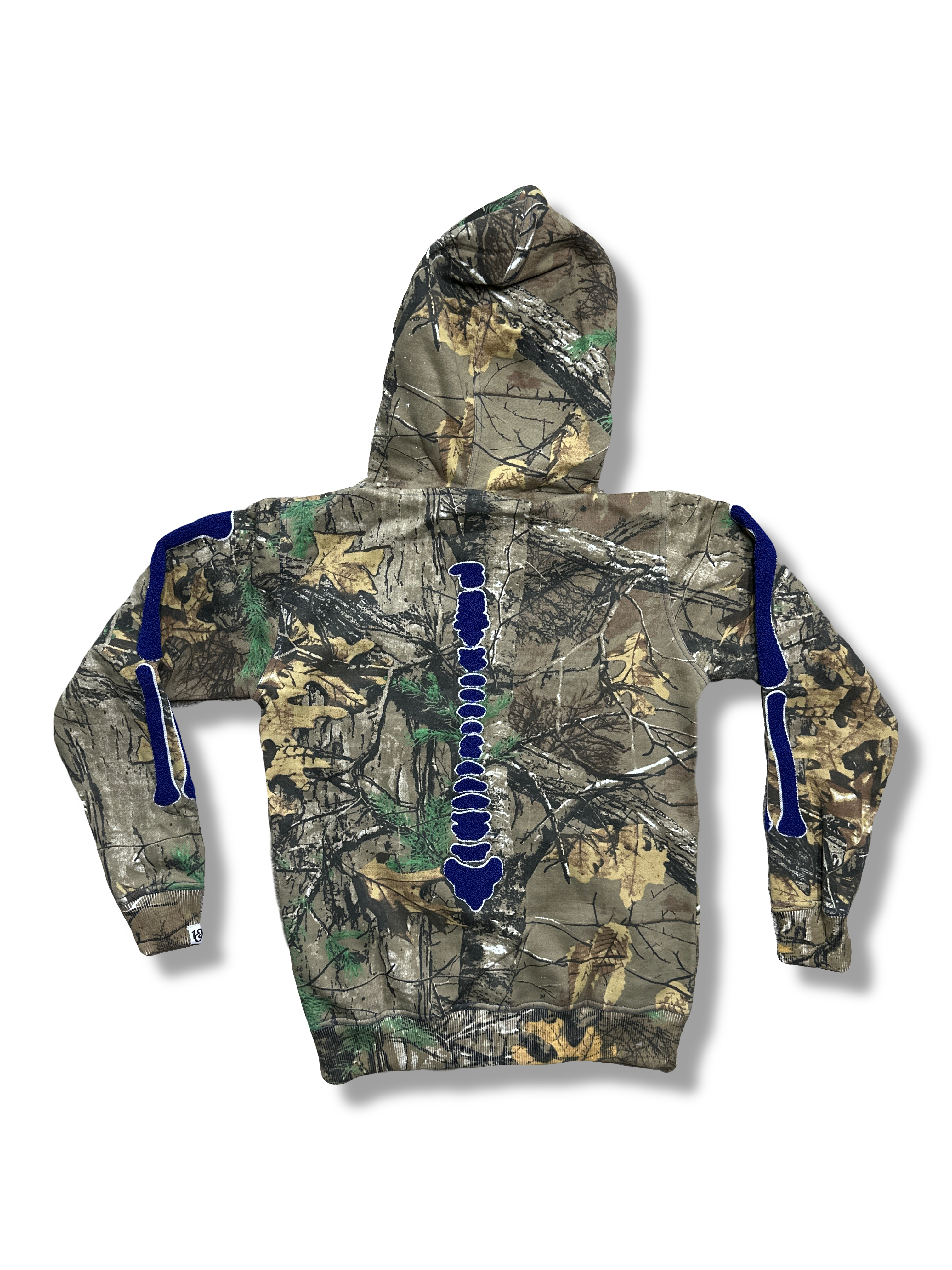 “1OK” Skeleton Full-Zip Hoodie (Camo/Blue)