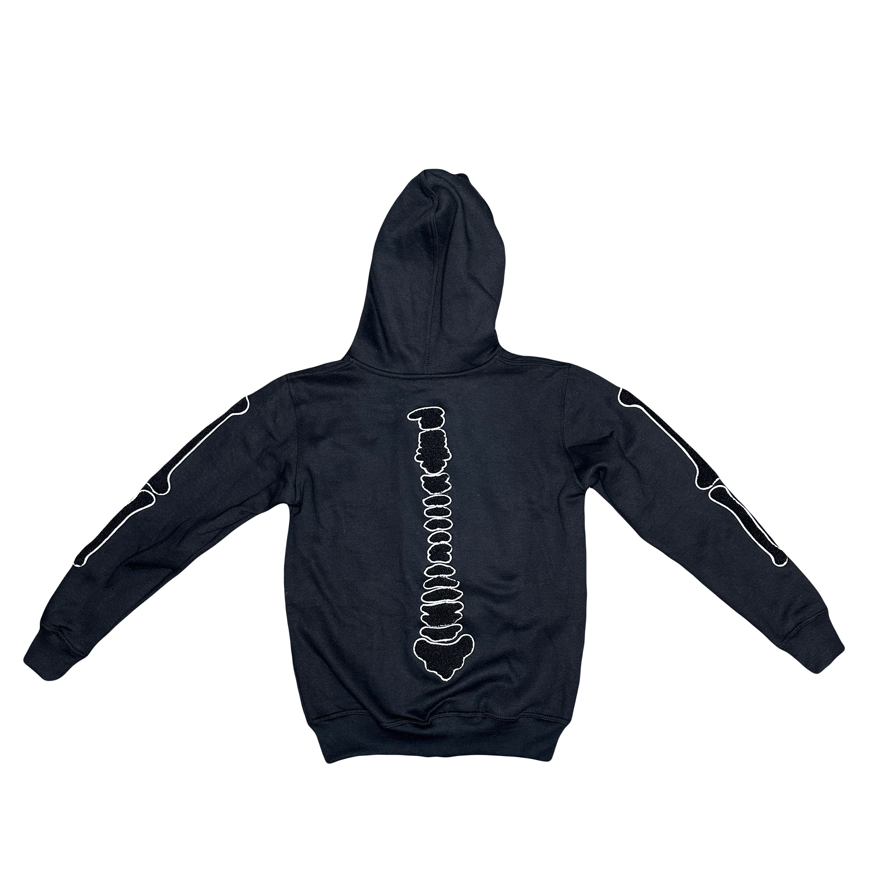 “1OK” Skeleton Full-Zip Hoodie (Black/White)