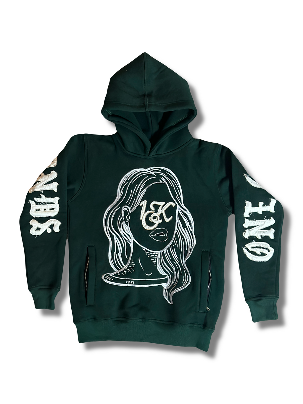 “1OK” Iconic Muse Hoodie (Forest Green/White)