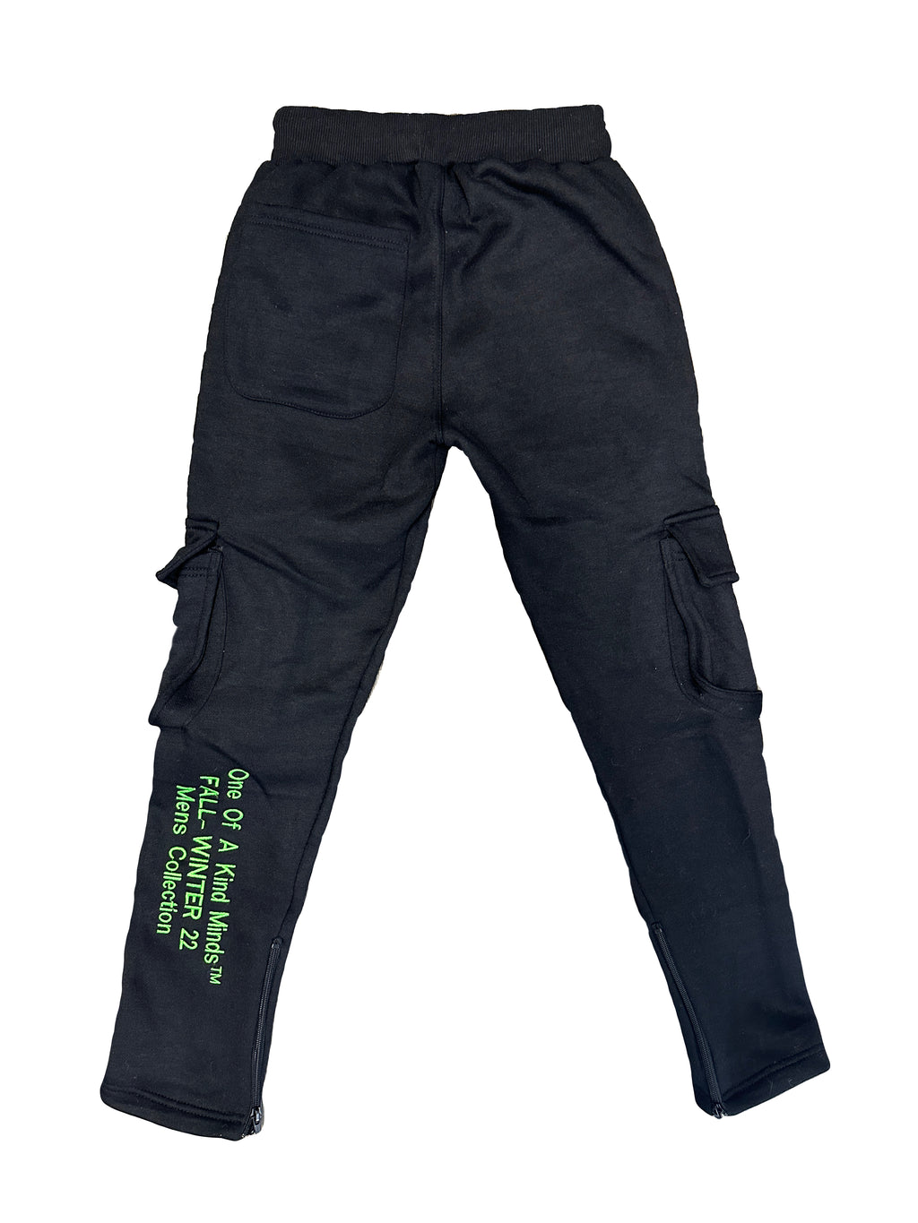 "1OK" Cargo Joggers (Black/ Lime Green)