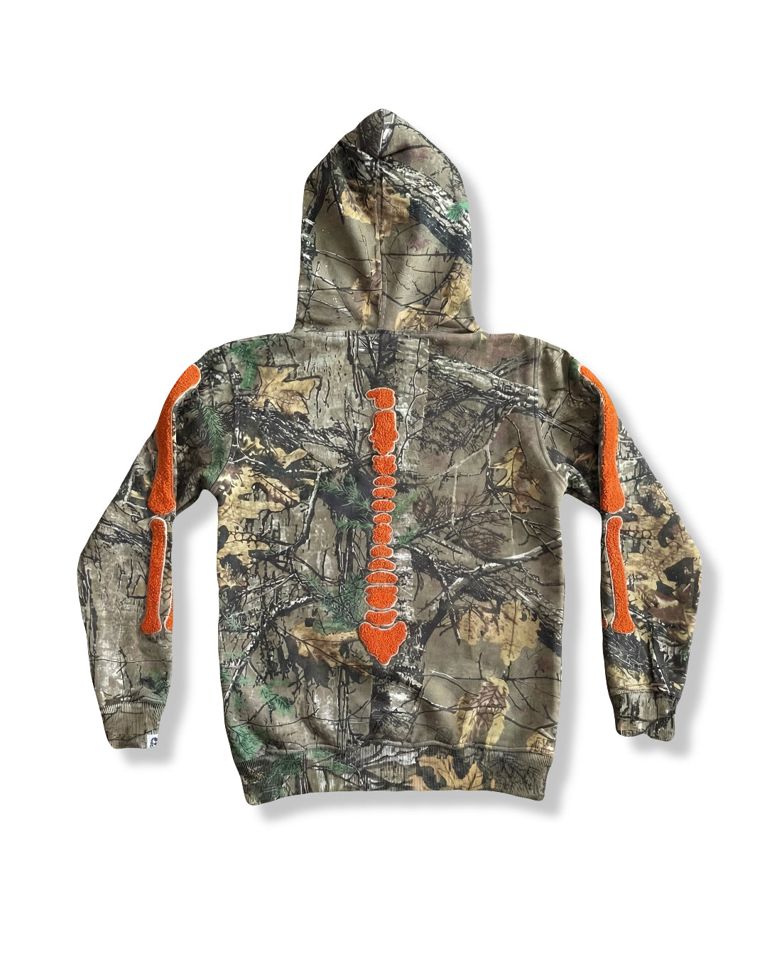 “1OK” Skeleton Full-Zip Hoodie (Camo/Orange)