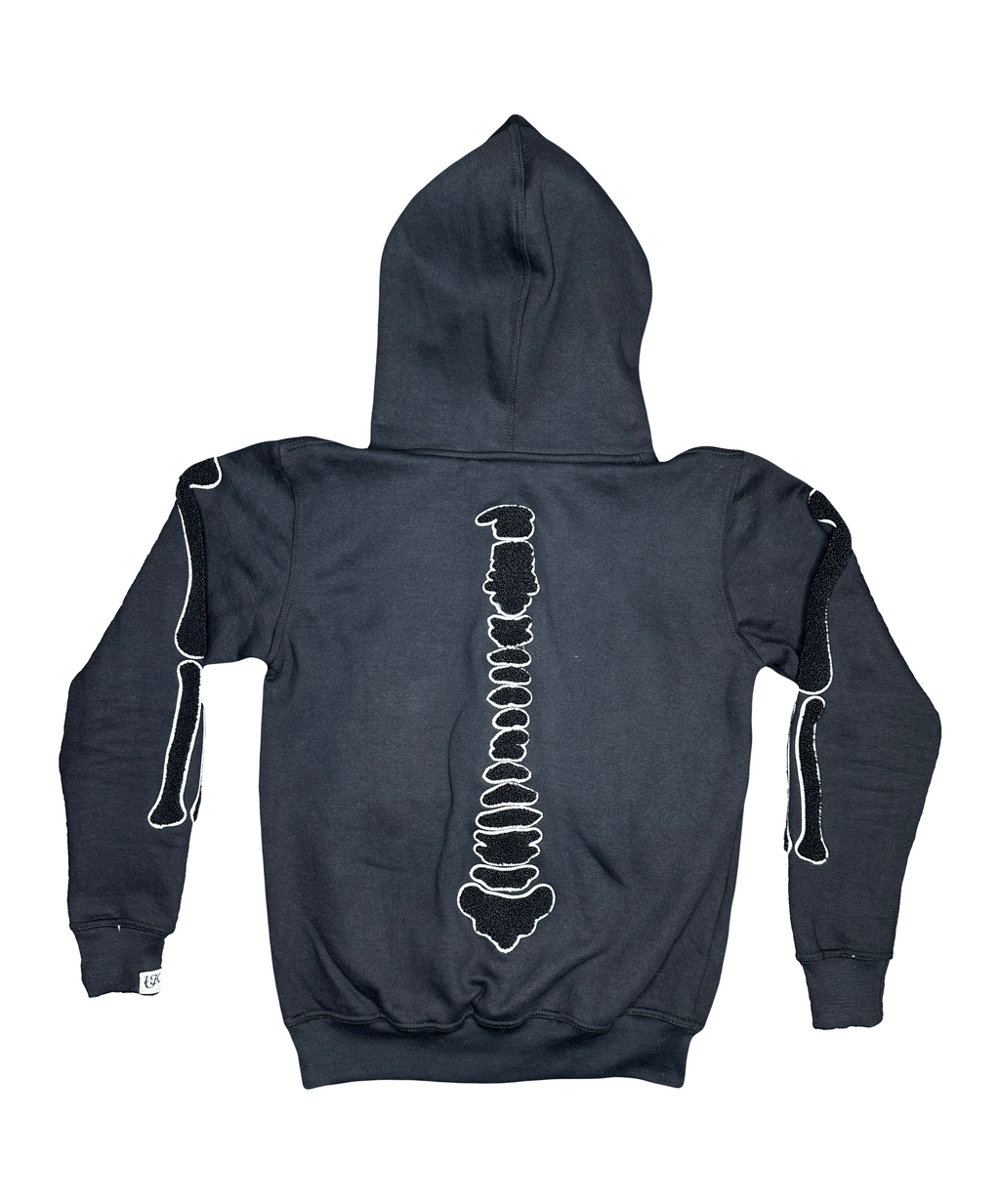 “1OK” Skeleton Full-Zip Hoodie (Black/White)