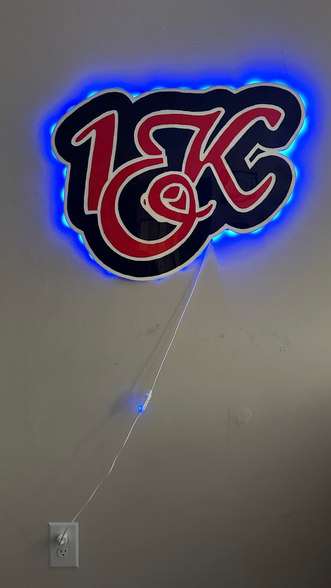 “1OK” Logo Wall Art (Black/Red/White)