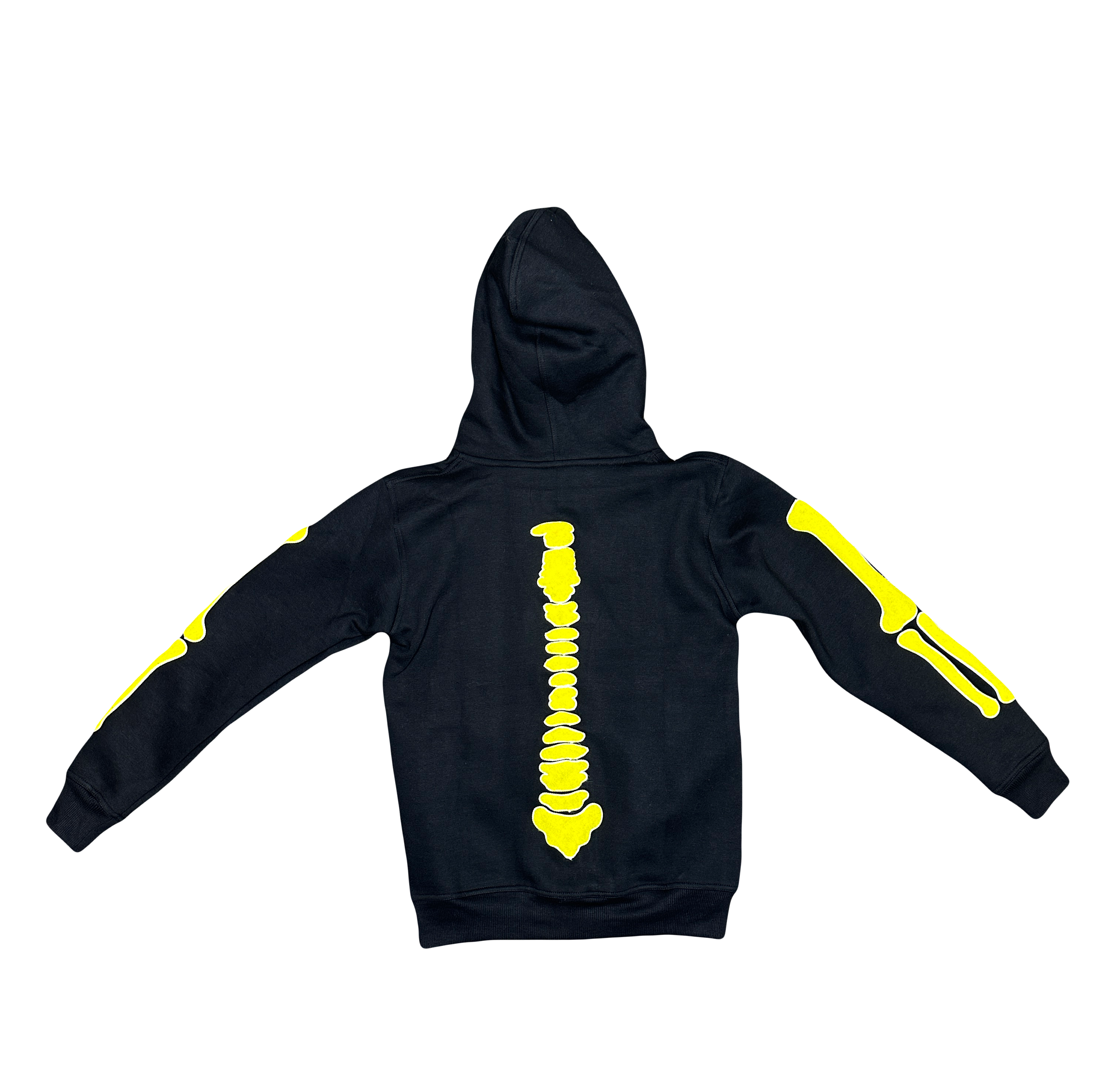 “1OK” Skeleton Full-Zip Hoodie (Black/Yellow)