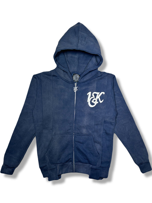 “1OK” Acid Wash Navy Blue Uniform Set