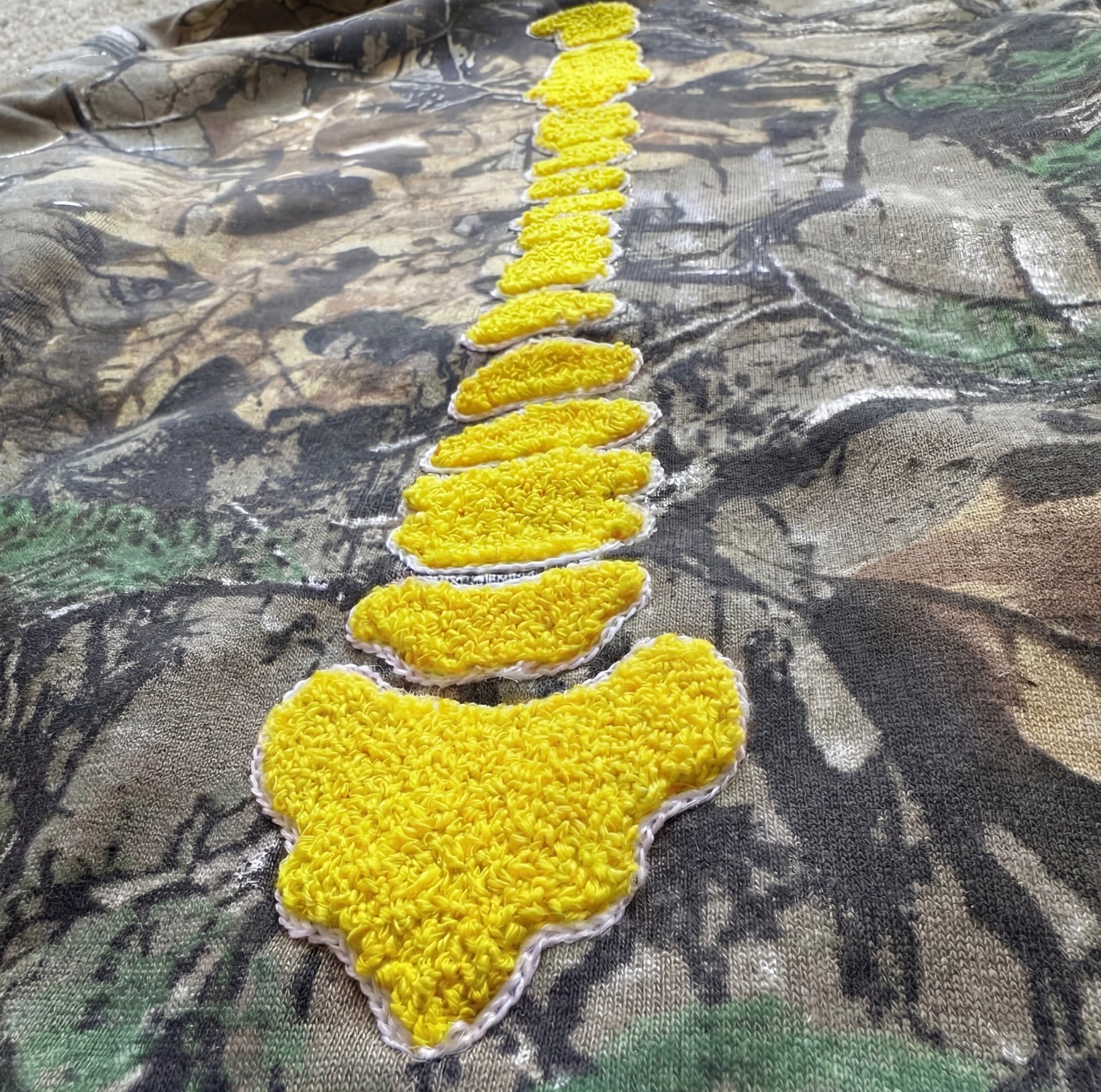 “1OK” Skeleton Full-Zip Hoodie (Camo/Yellow)