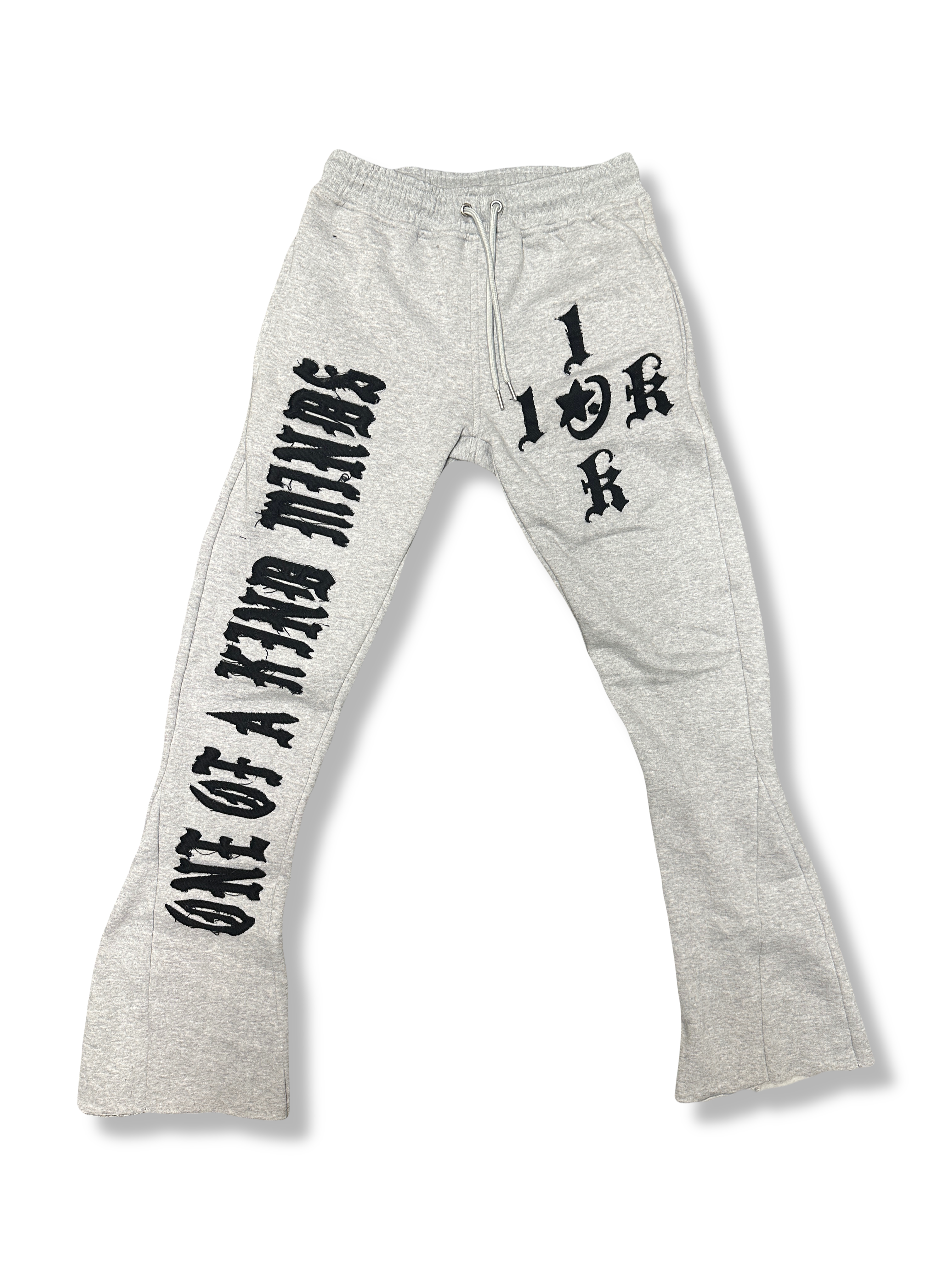 "1OK" Flare Joggers (Grey/ Black)