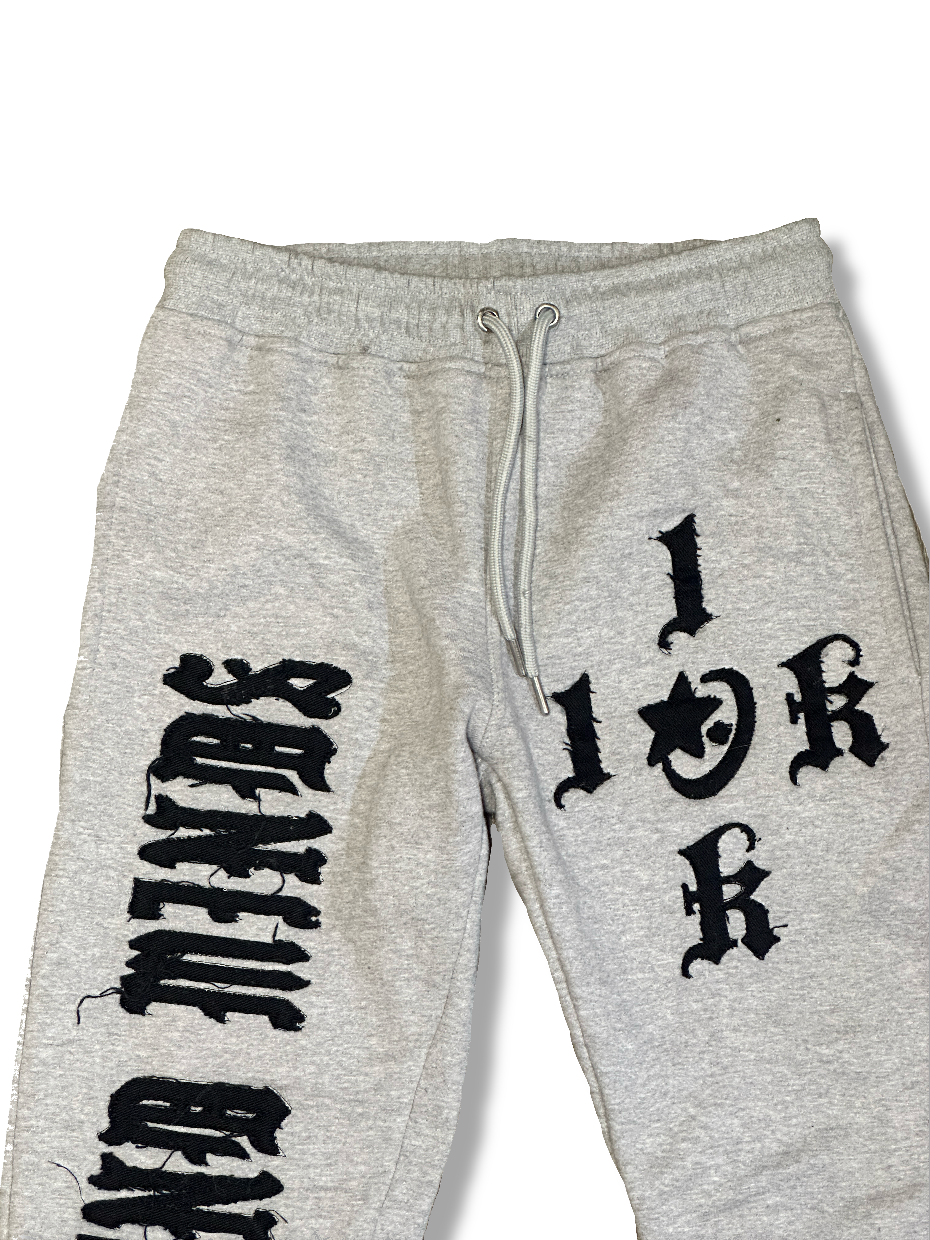 "1OK" Flare Joggers (Grey/ Black)