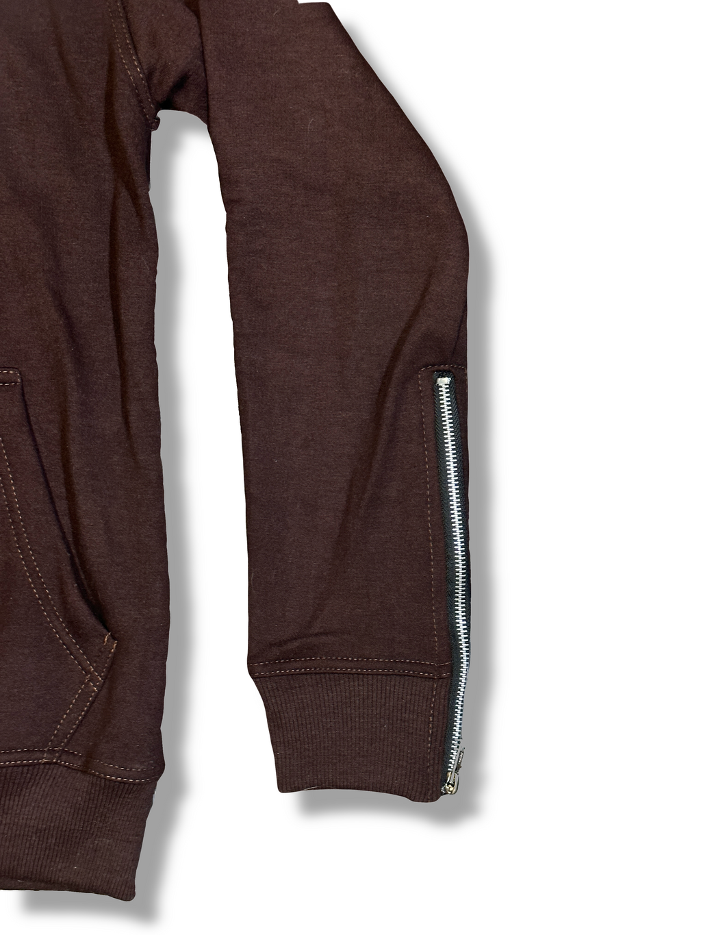 “1OK” Distressed Hoodie (Brown/White)