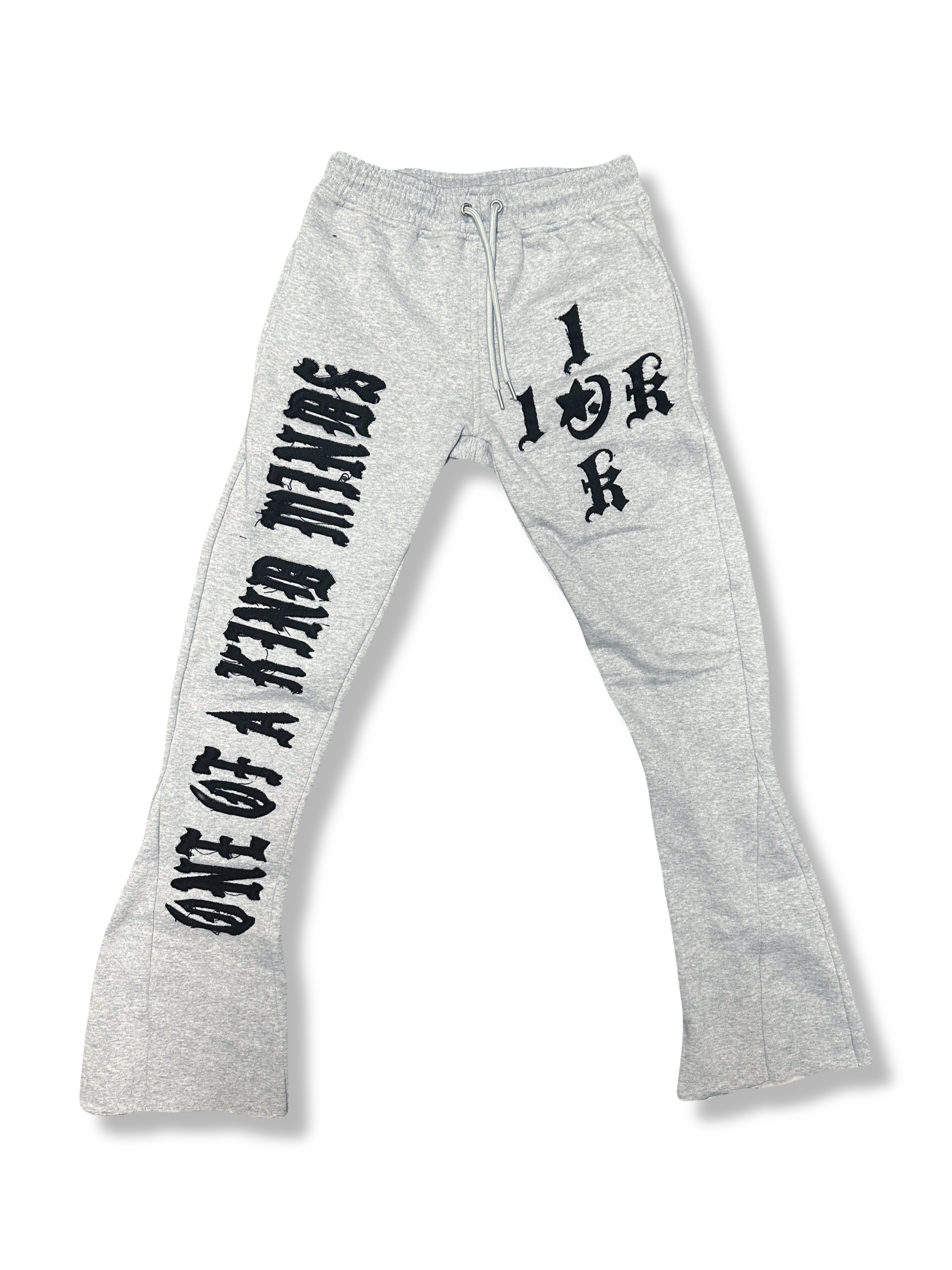 "1OK" Flare Joggers (Grey/ Black)