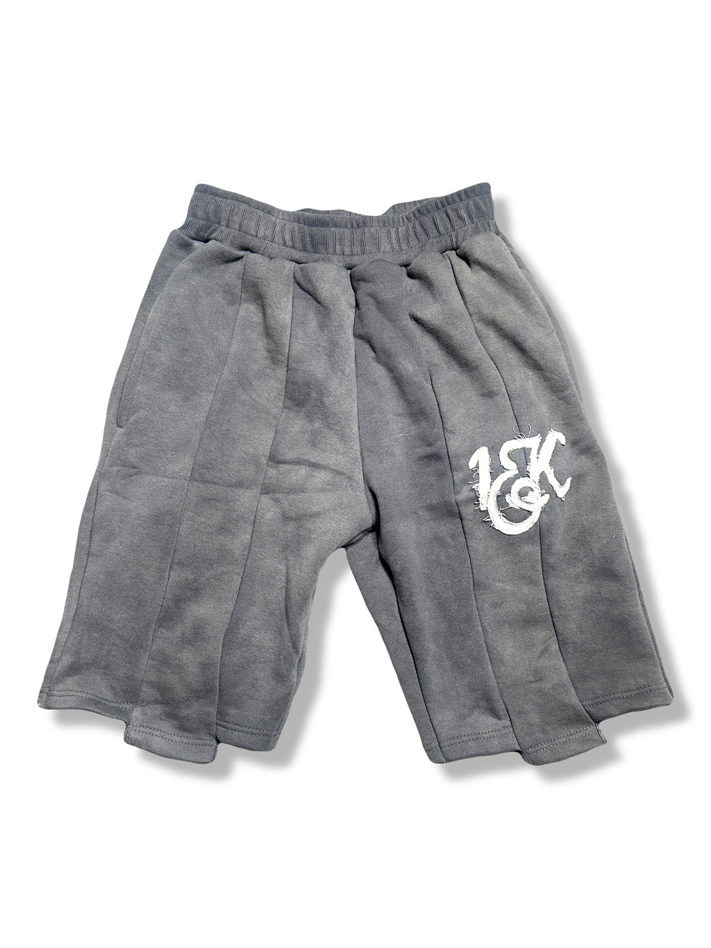 1OK Uniform Shorts — Grey Acid Wash