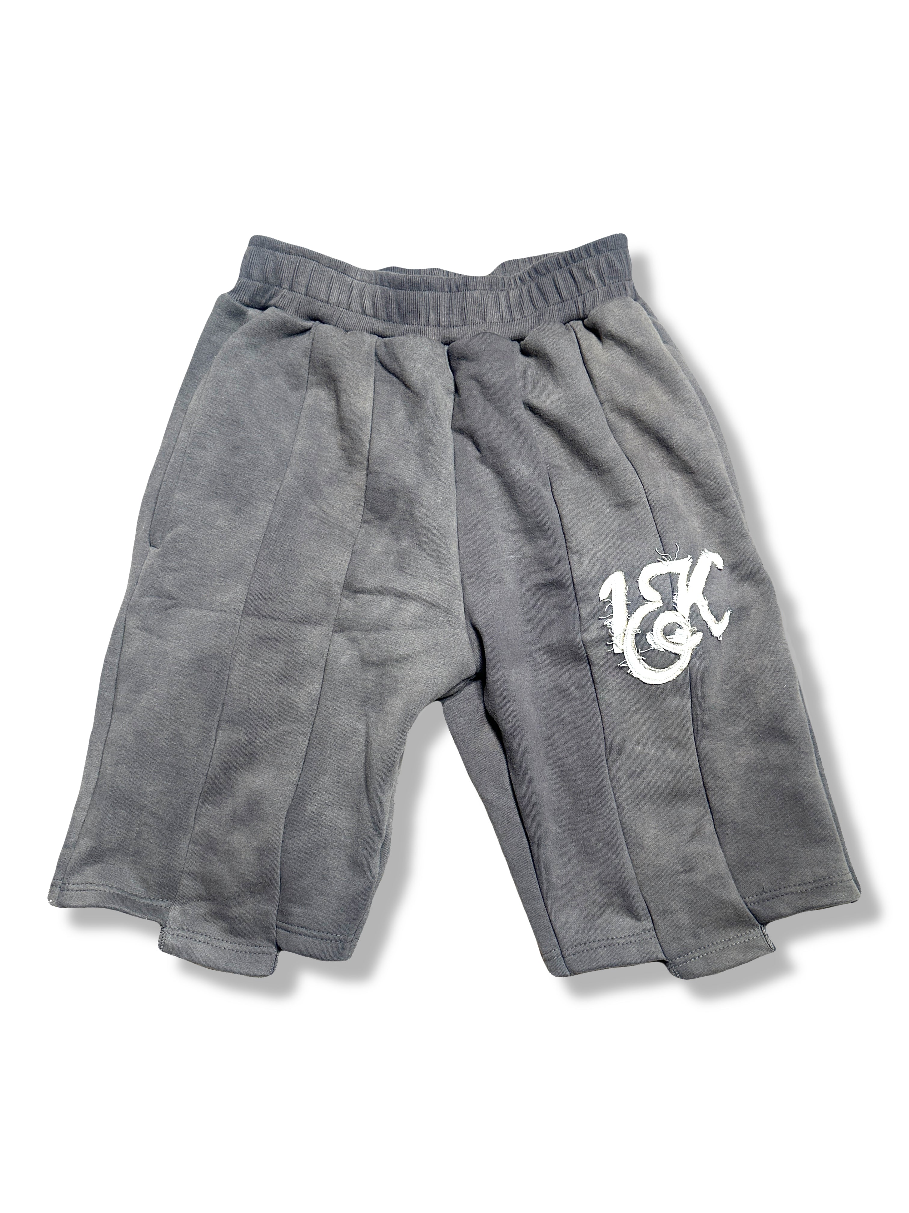 1OK Uniform Shorts — Grey Acid Wash