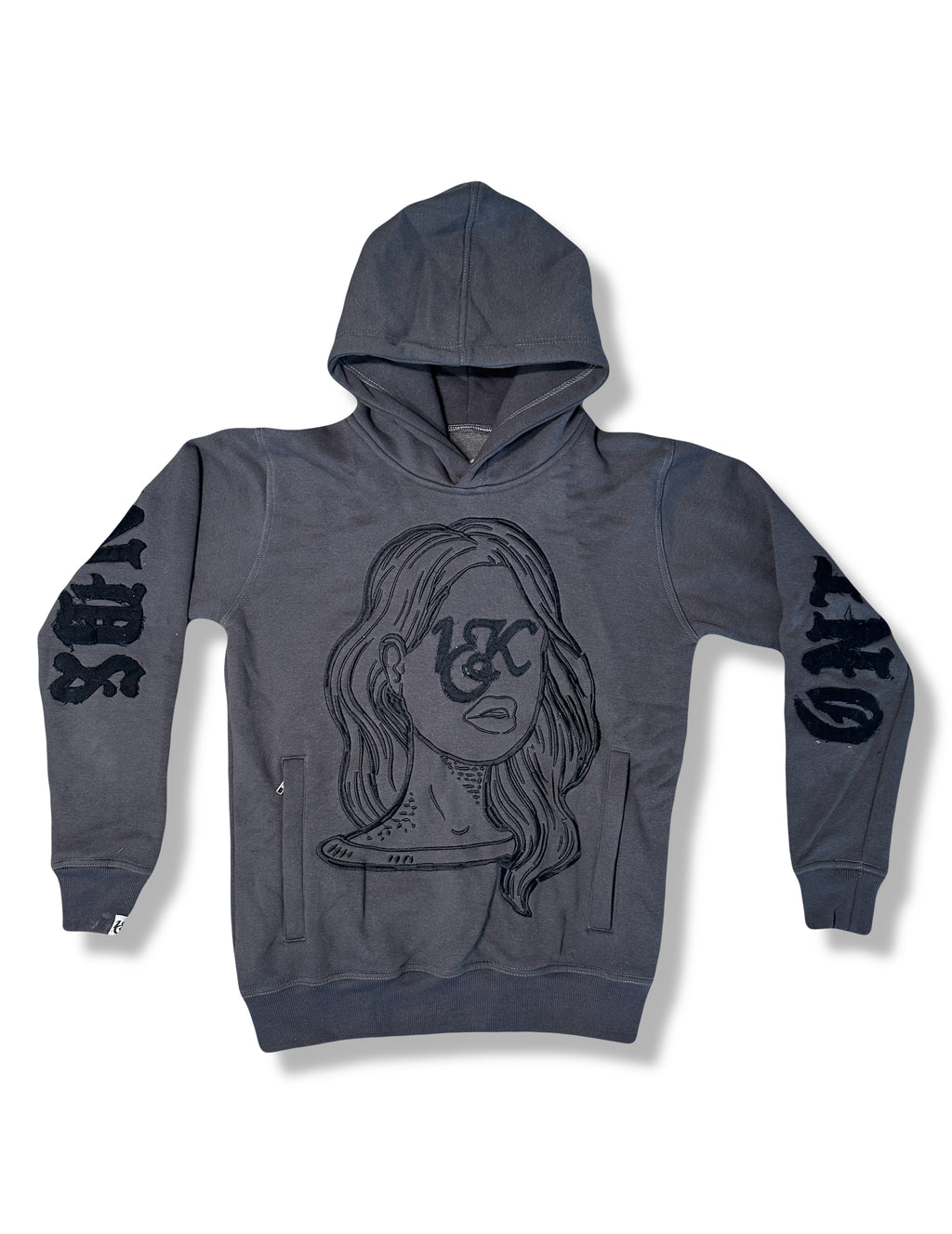 “1OK” Iconic Muse Hoodie (Grey/Black)