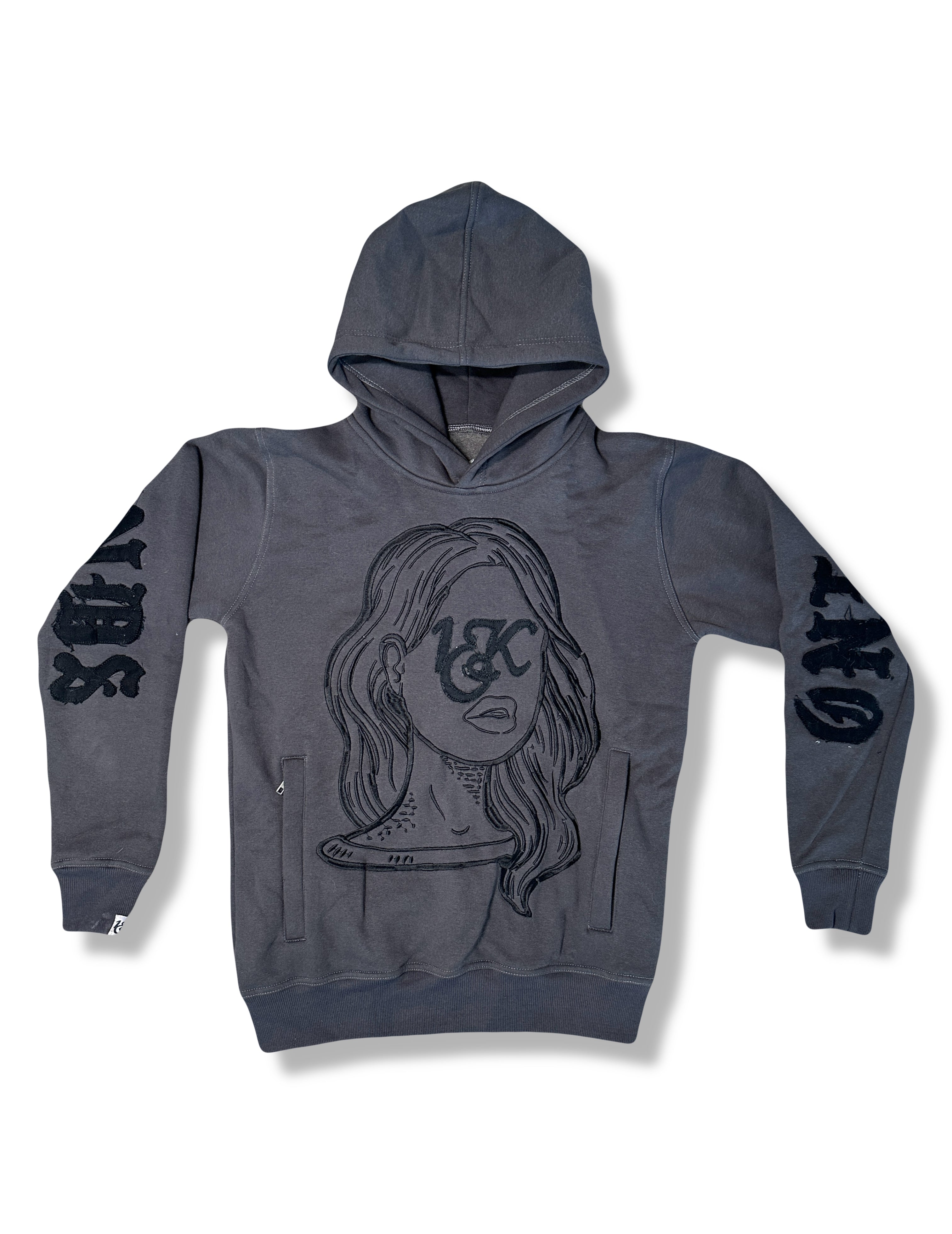 “1OK” Iconic Muse Hoodie (Grey/Black)
