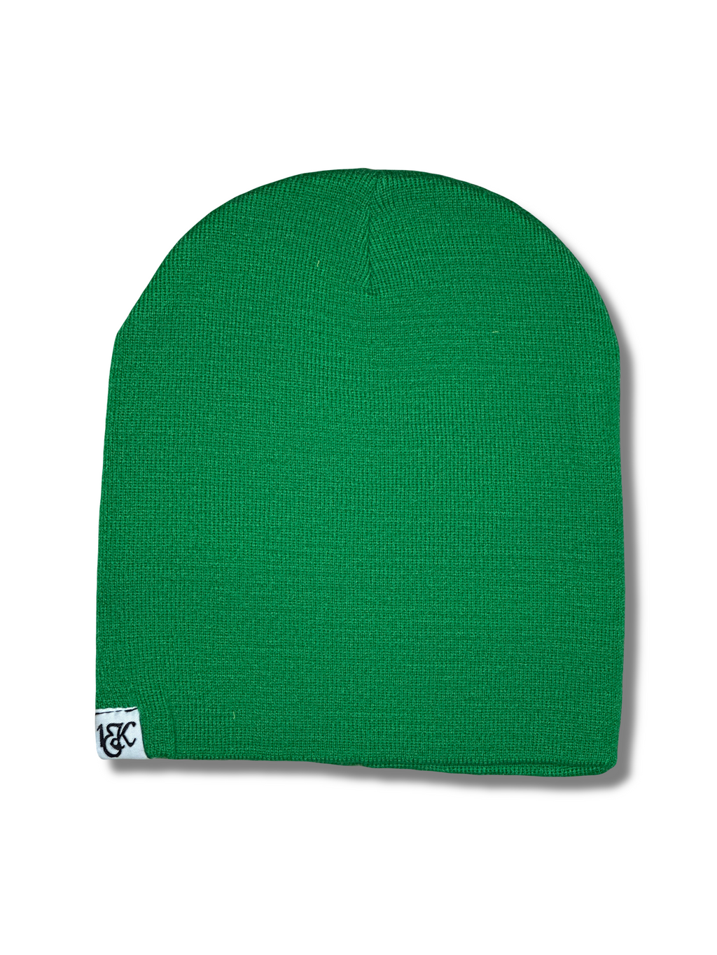 "1OK" Distressed Beanie (Green/Yellow)