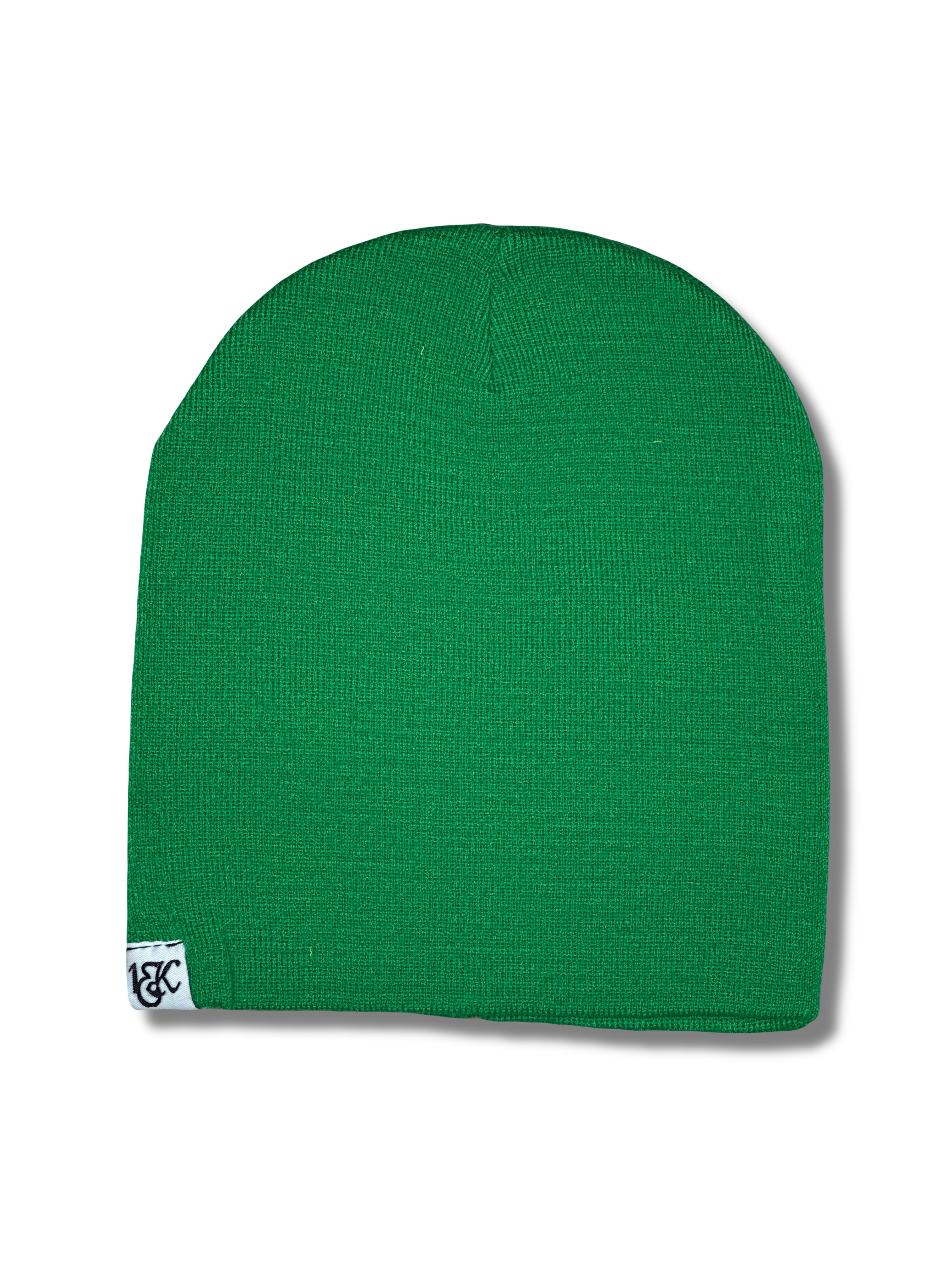 "1OK" Distressed Beanie (Green/Yellow)