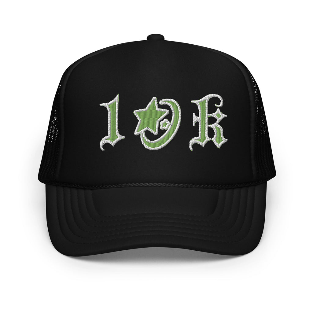 "1OK" Foam Trucker Hat V2 (Black/Green/White)