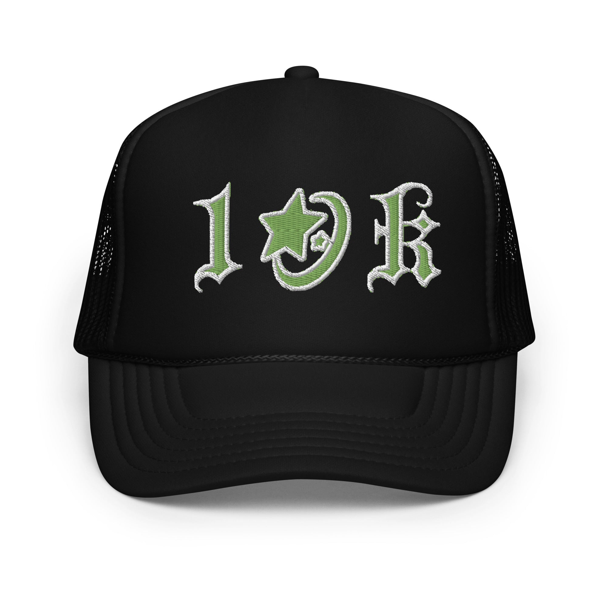 "1OK" Foam Trucker Hat V2 (Black/Green/White)