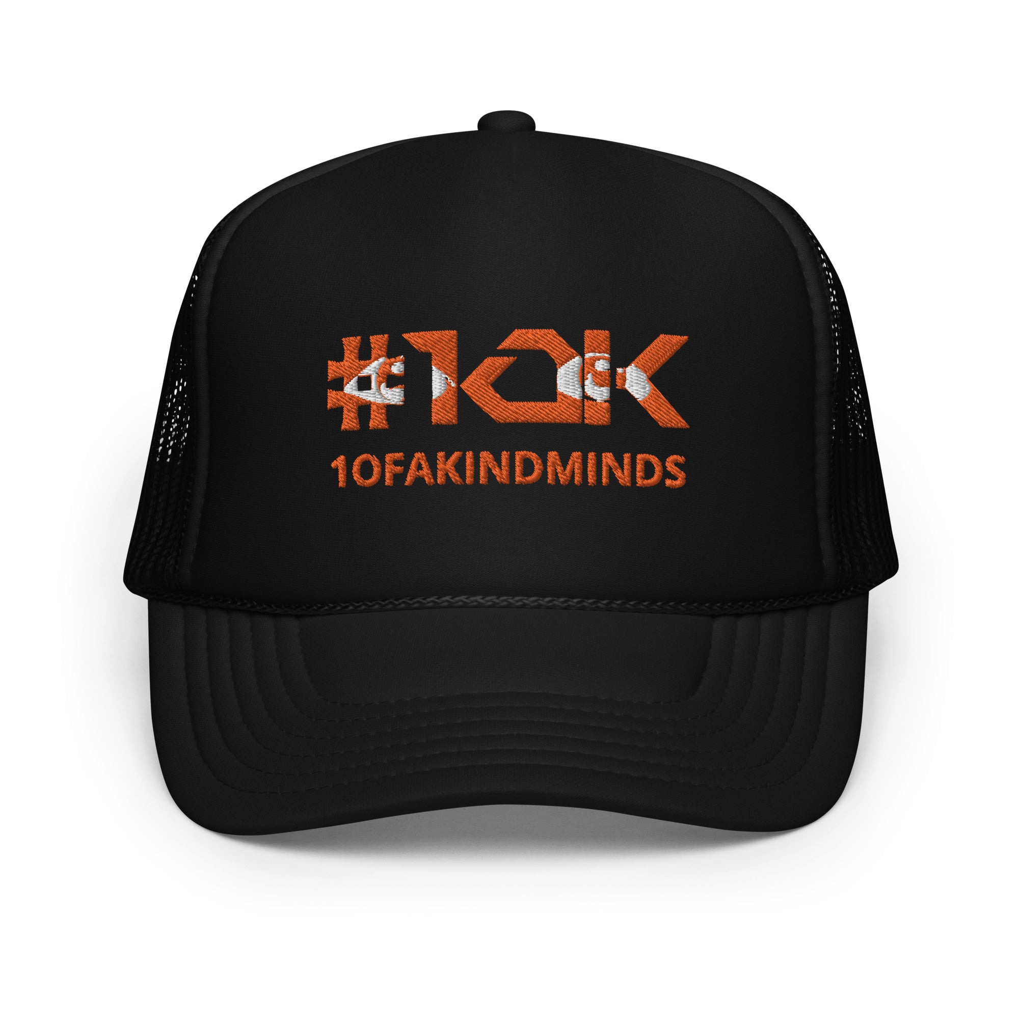 "1OK" Vision Foam Trucker Hat (Black/Orange/White)