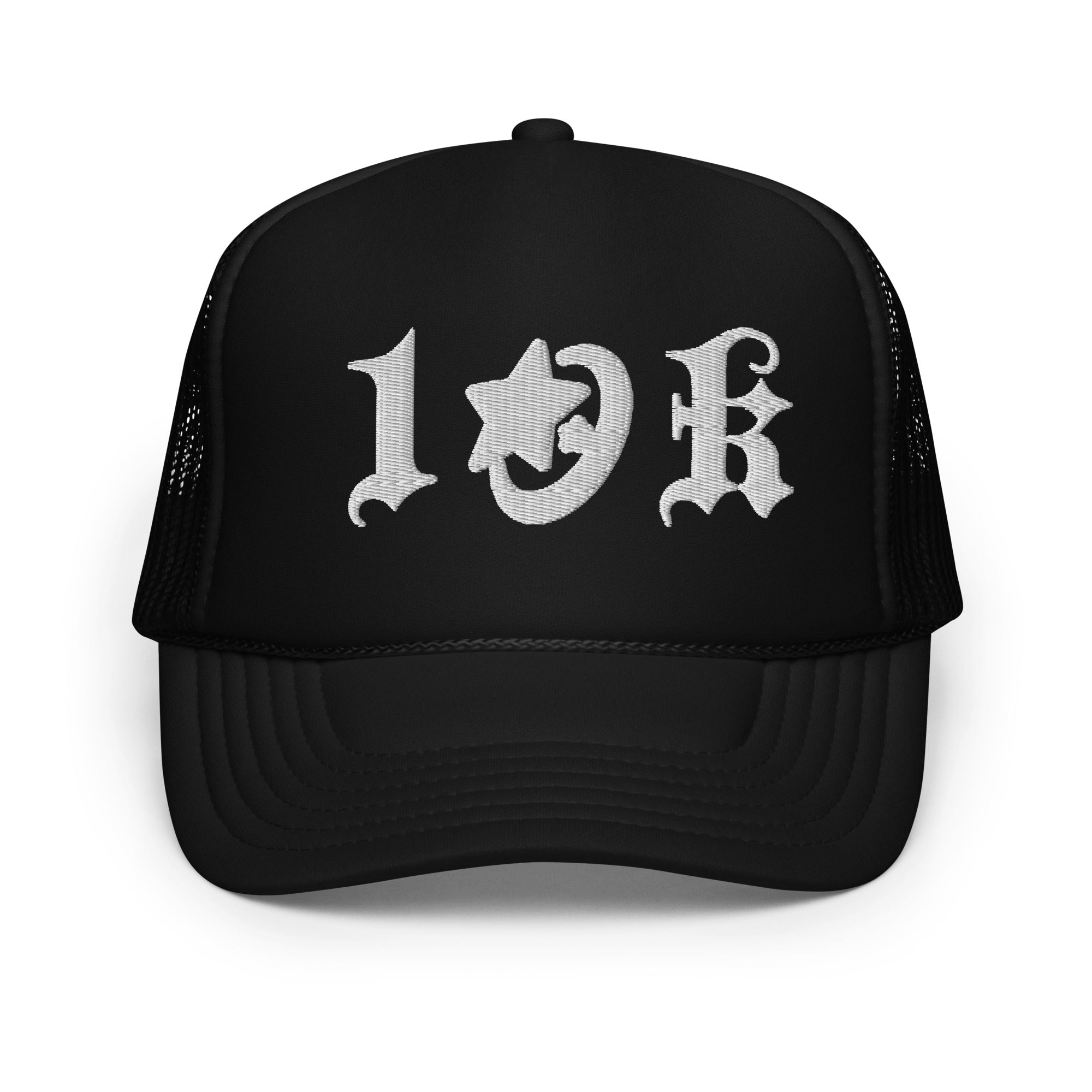 "1OK" Foam Trucker Hat V2 (Black/White)