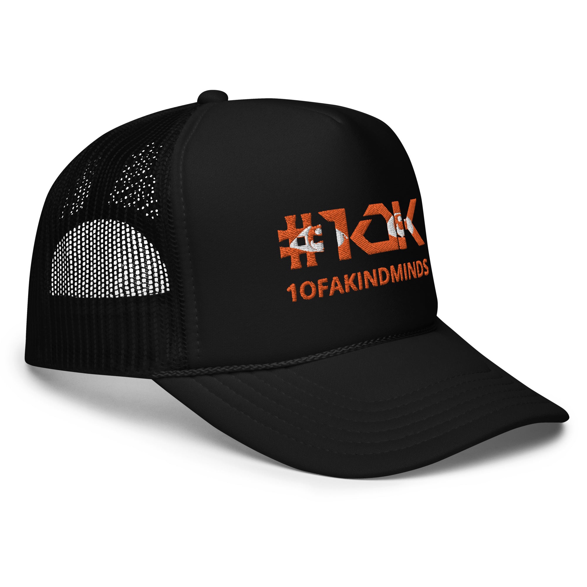 "1OK" Vision Foam Trucker Hat (Black/Orange/White)