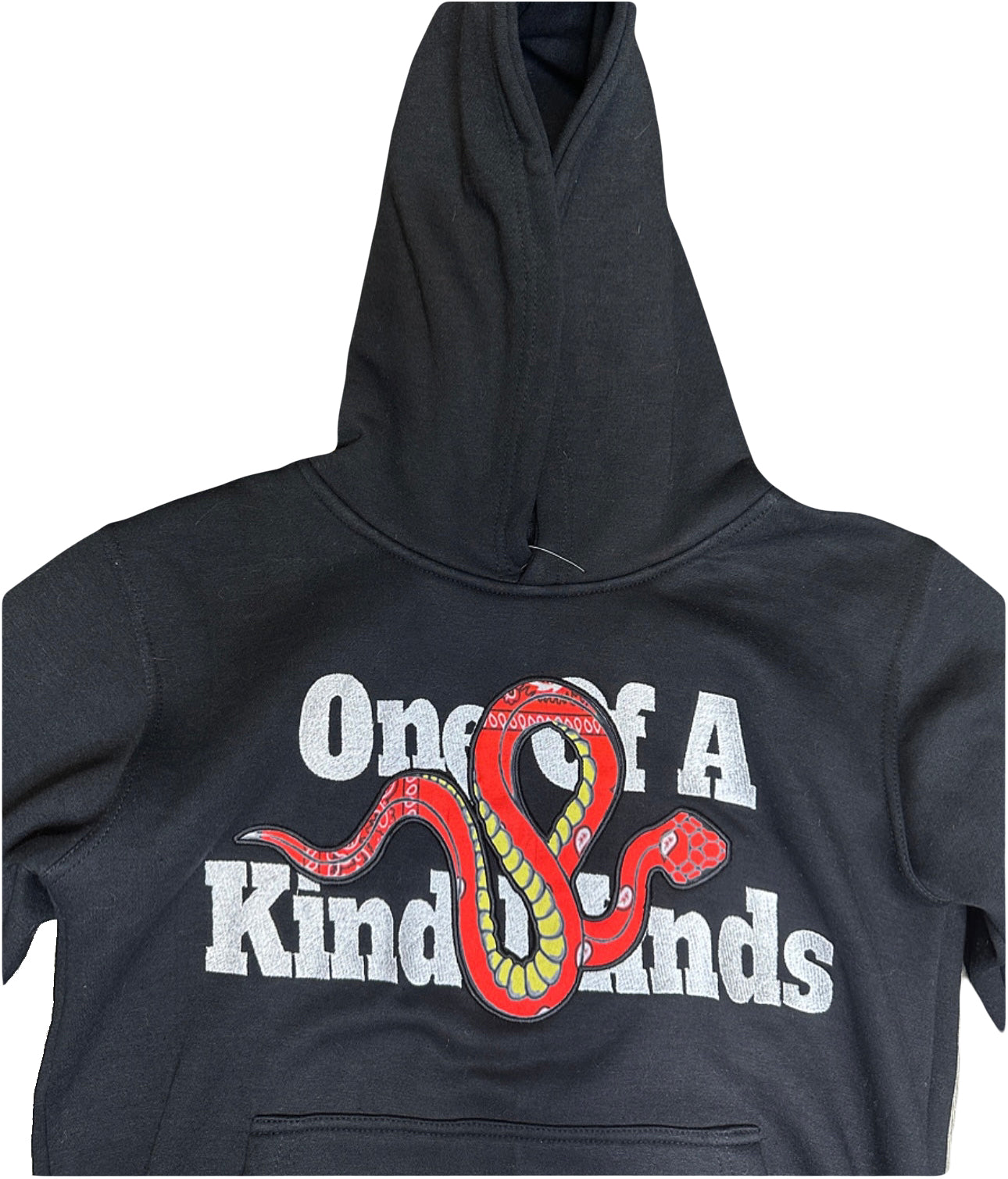 “1OK” Bandana Snake Hoodie (Black/Red)
