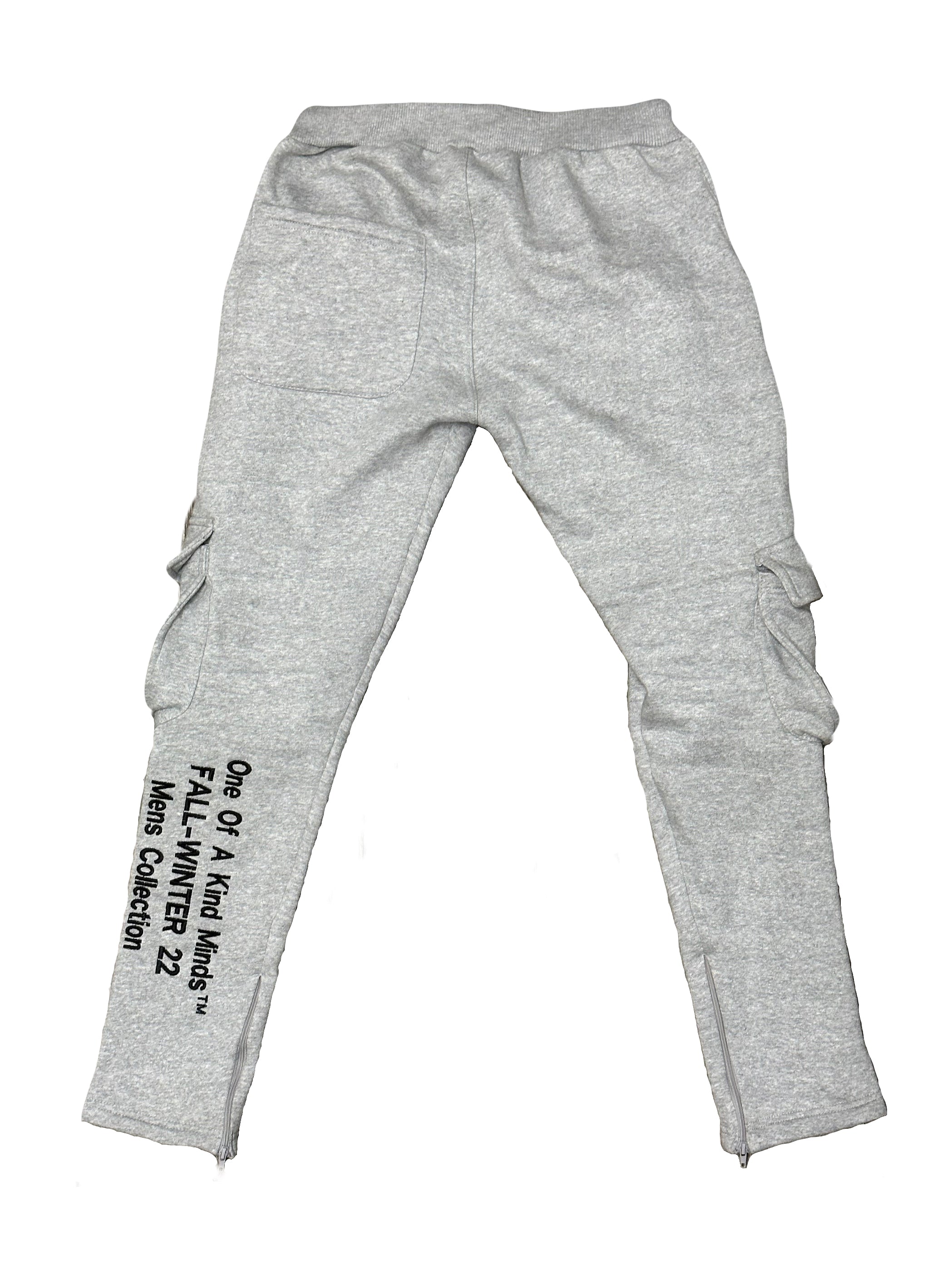 "1OK" Cargo Joggers (Heather Grey/ Black)
