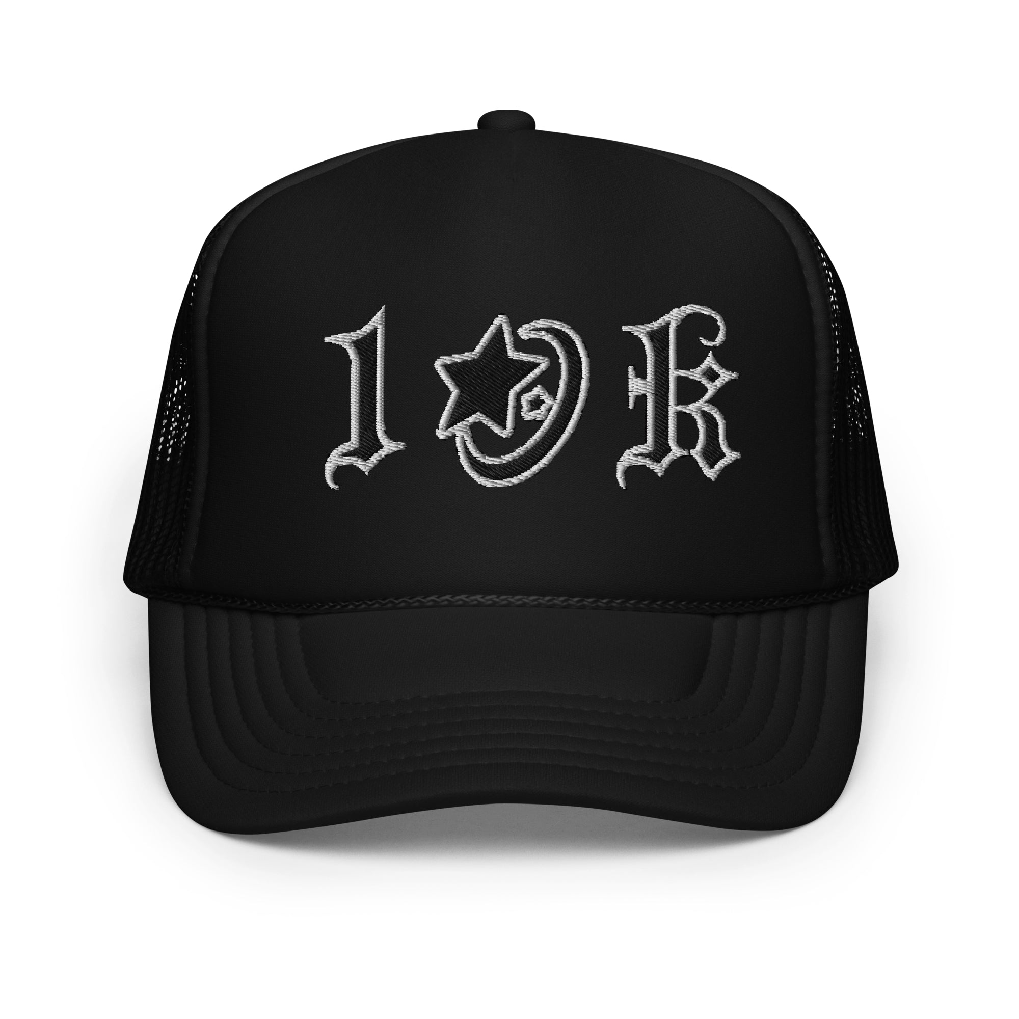 "1OK" Foam Trucker Hat V2 (Black/White)