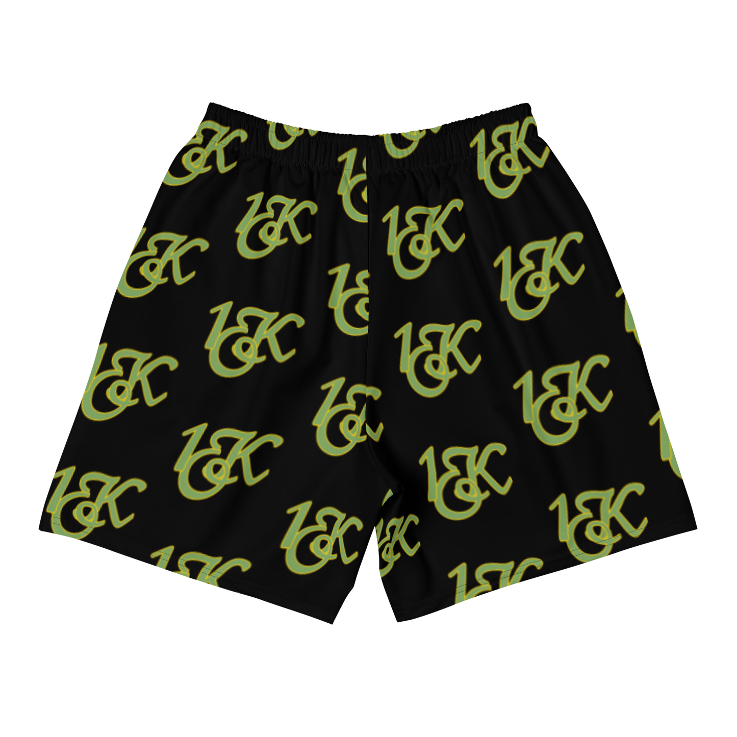 "1OK"  Athletic Shorts (Black/Green/Yellow)