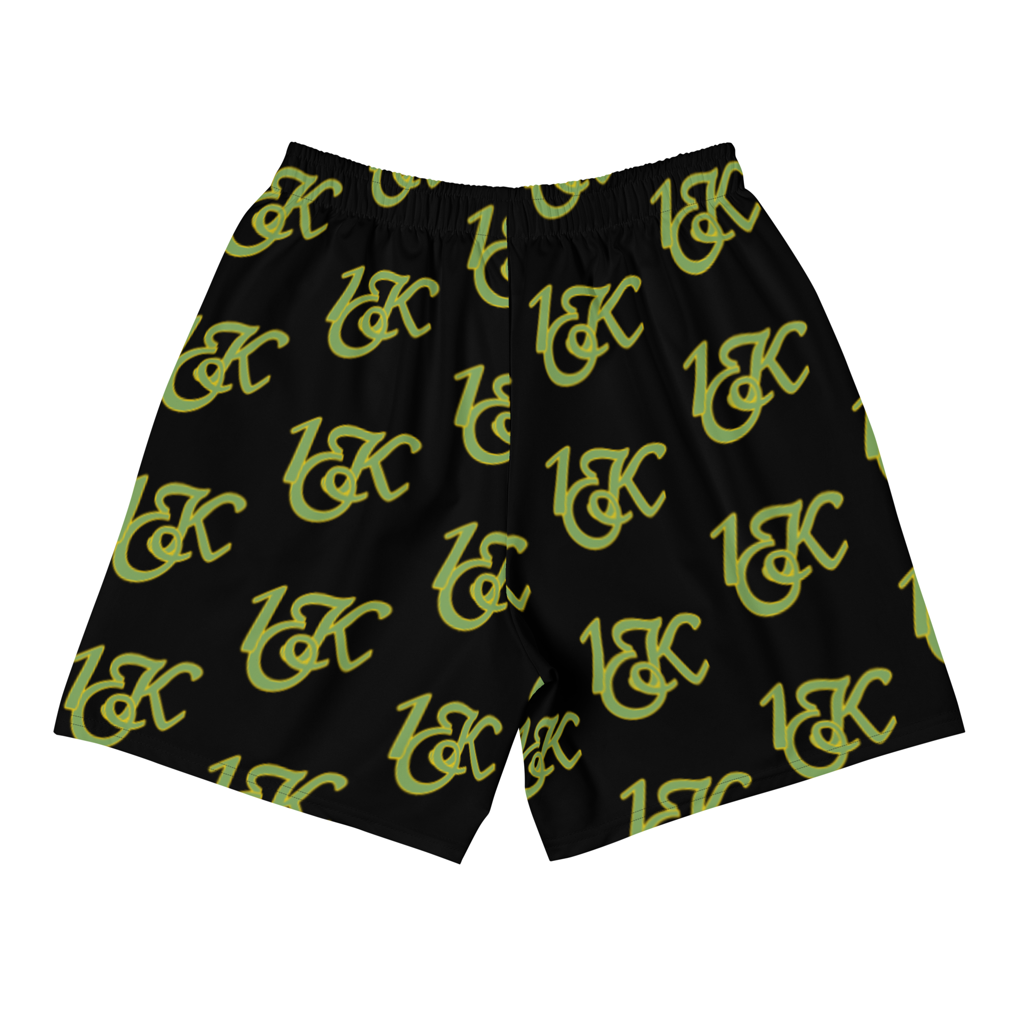 "1OK"  Athletic Shorts (Black/Green/Yellow)