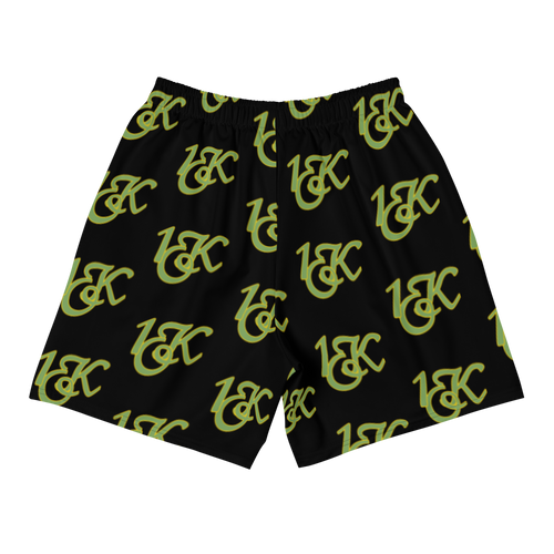"1OK"  Athletic Shorts (Black/Green/Yellow)