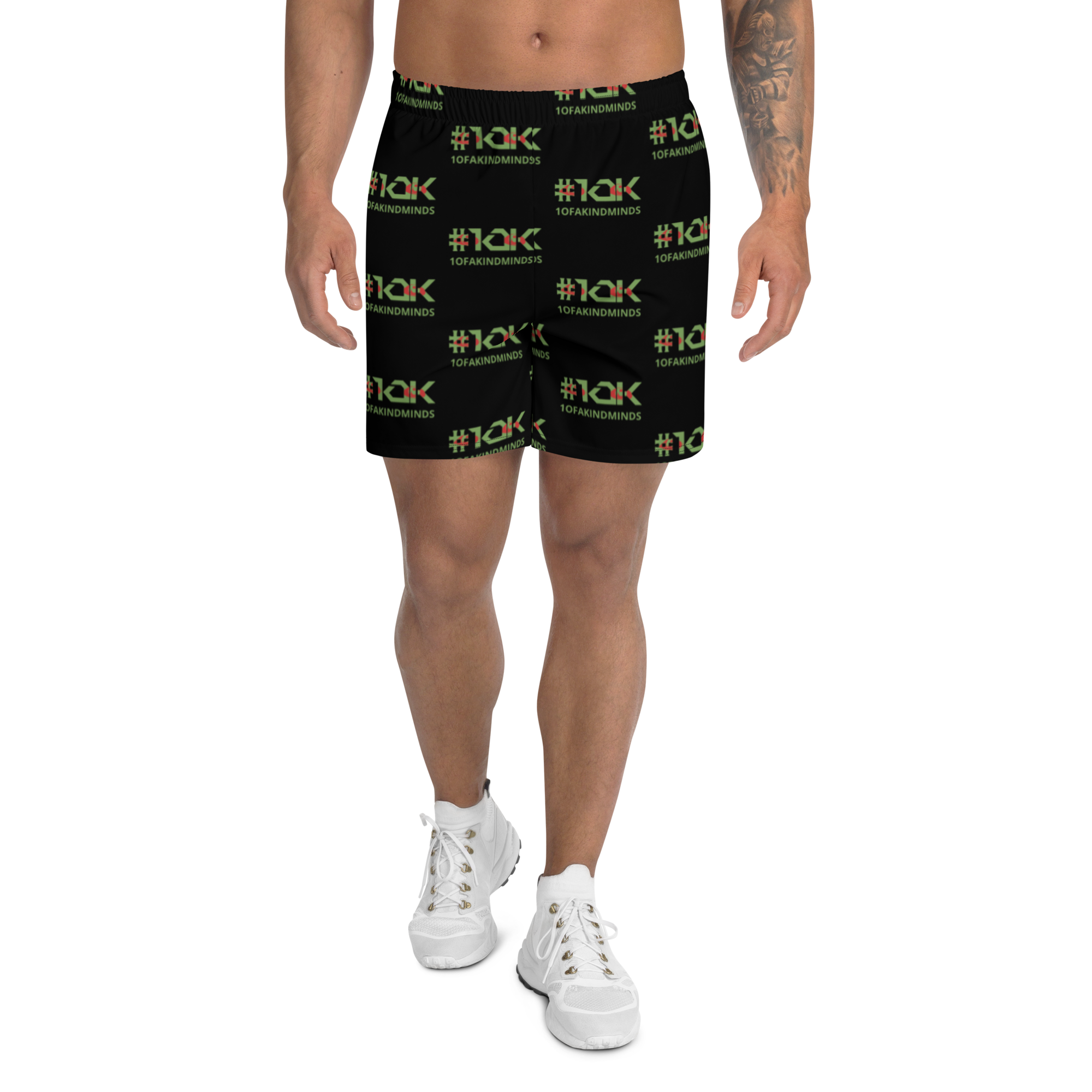 "1OK" Vision Athletic Long Shorts (Black/Green/Red)