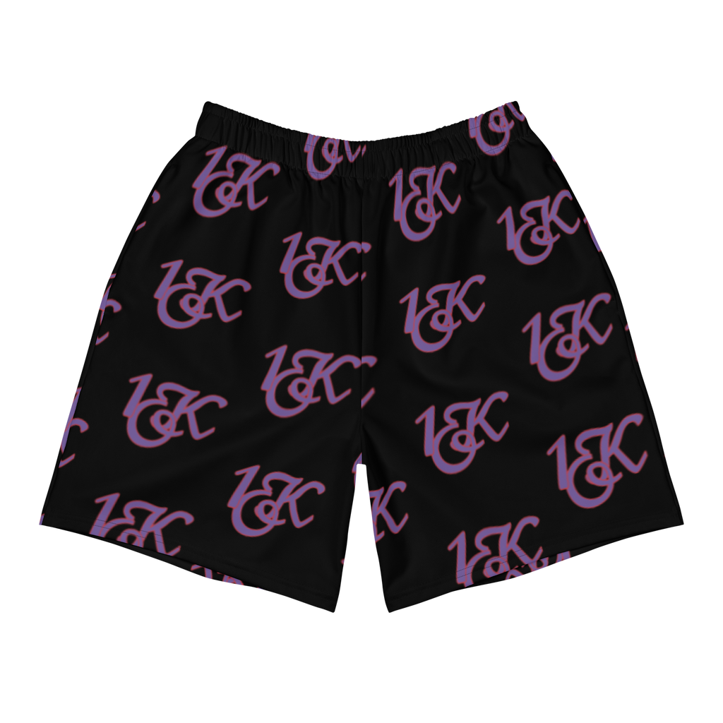 "1OK" Athletic Shorts (Black/Purple/Red)