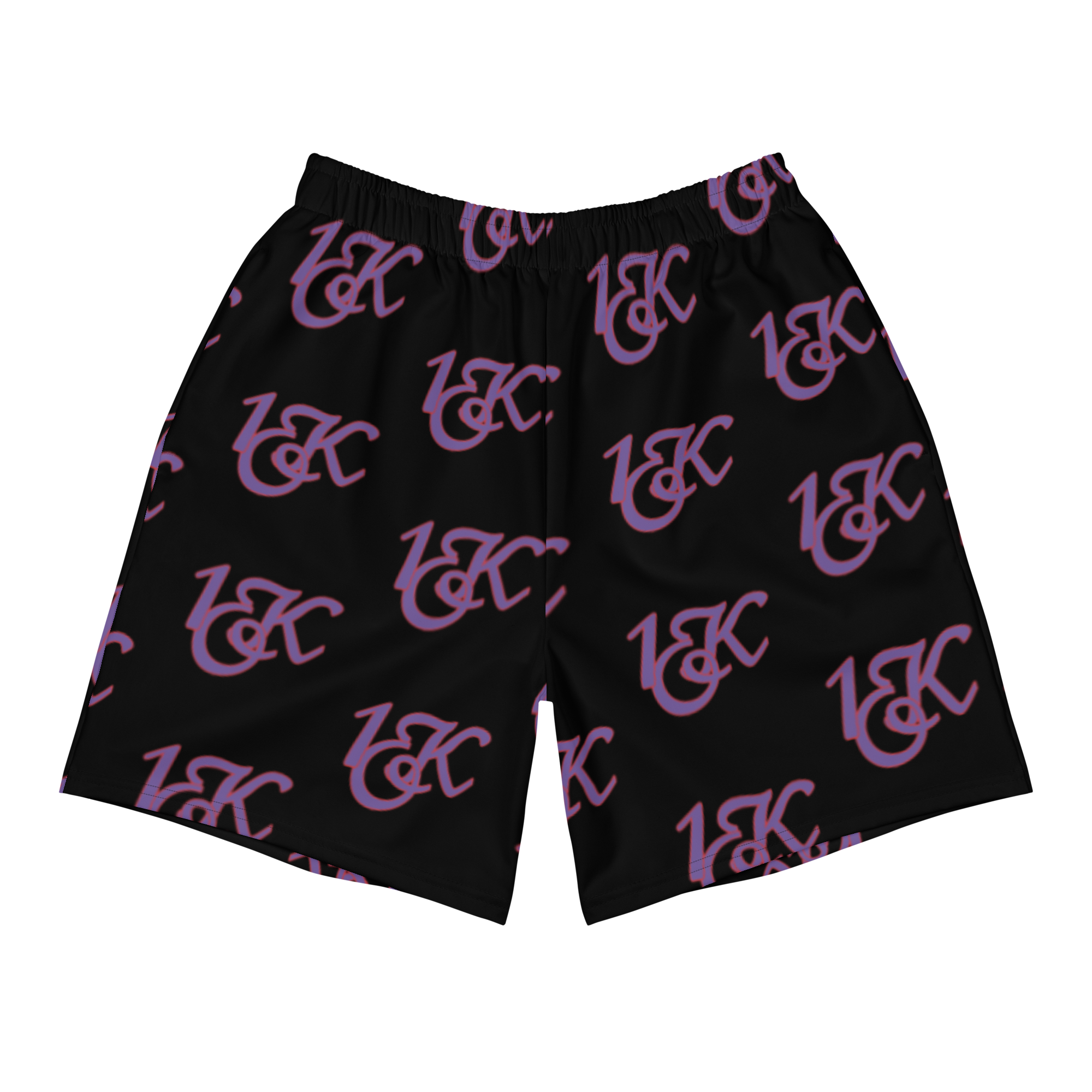 "1OK" Athletic Shorts (Black/Purple/Red)