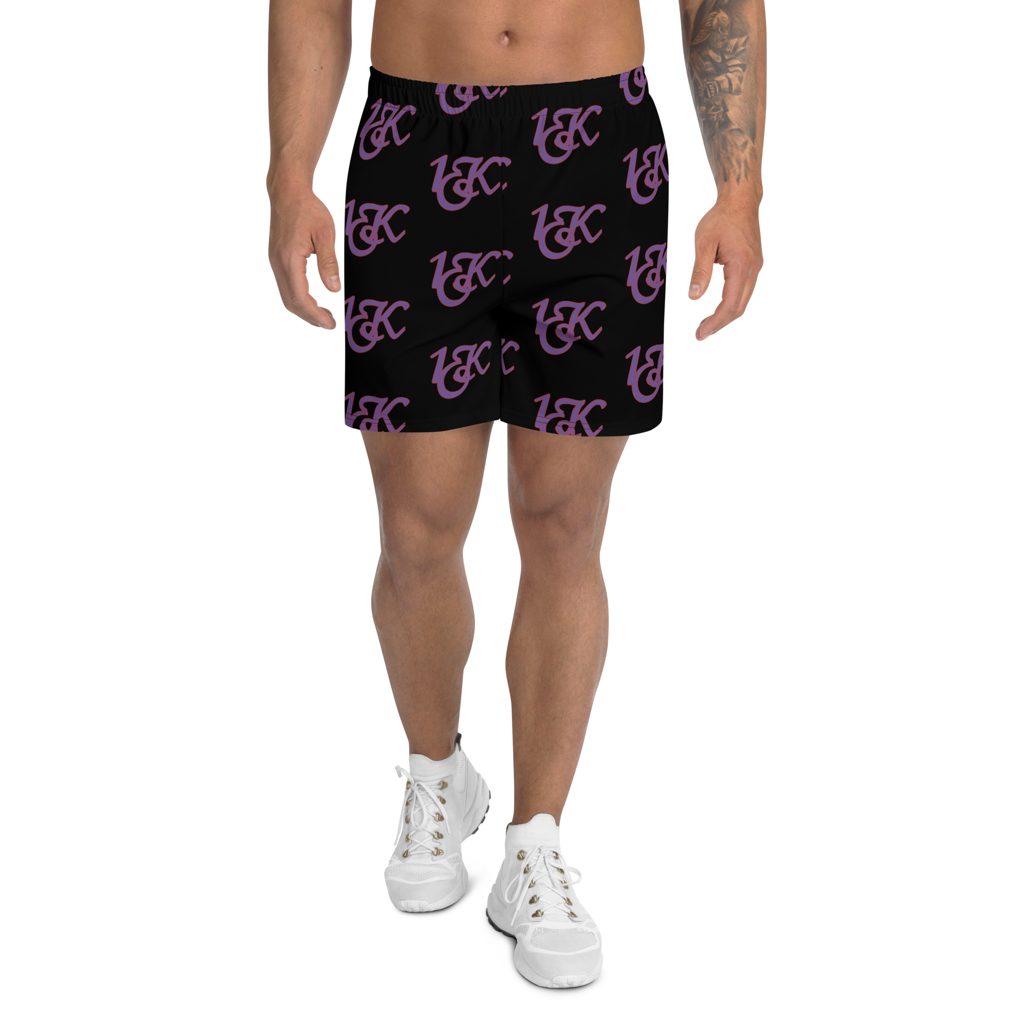 "1OK" Athletic Shorts (Black/Purple/Red)
