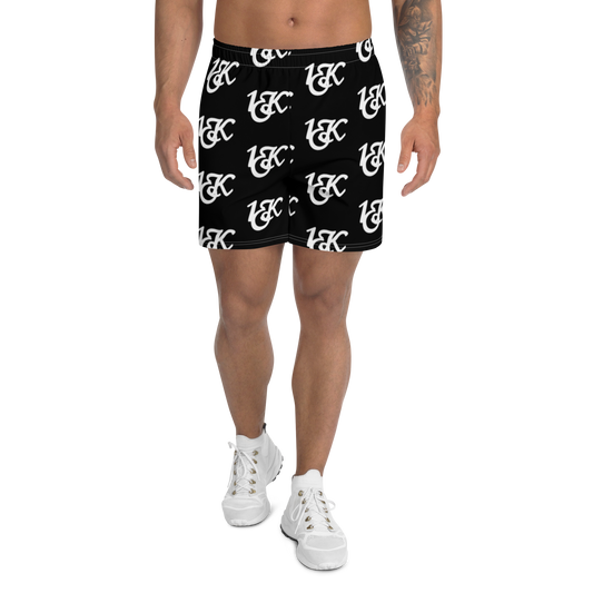 "1OK" Print Athletic Shorts (Black/White)