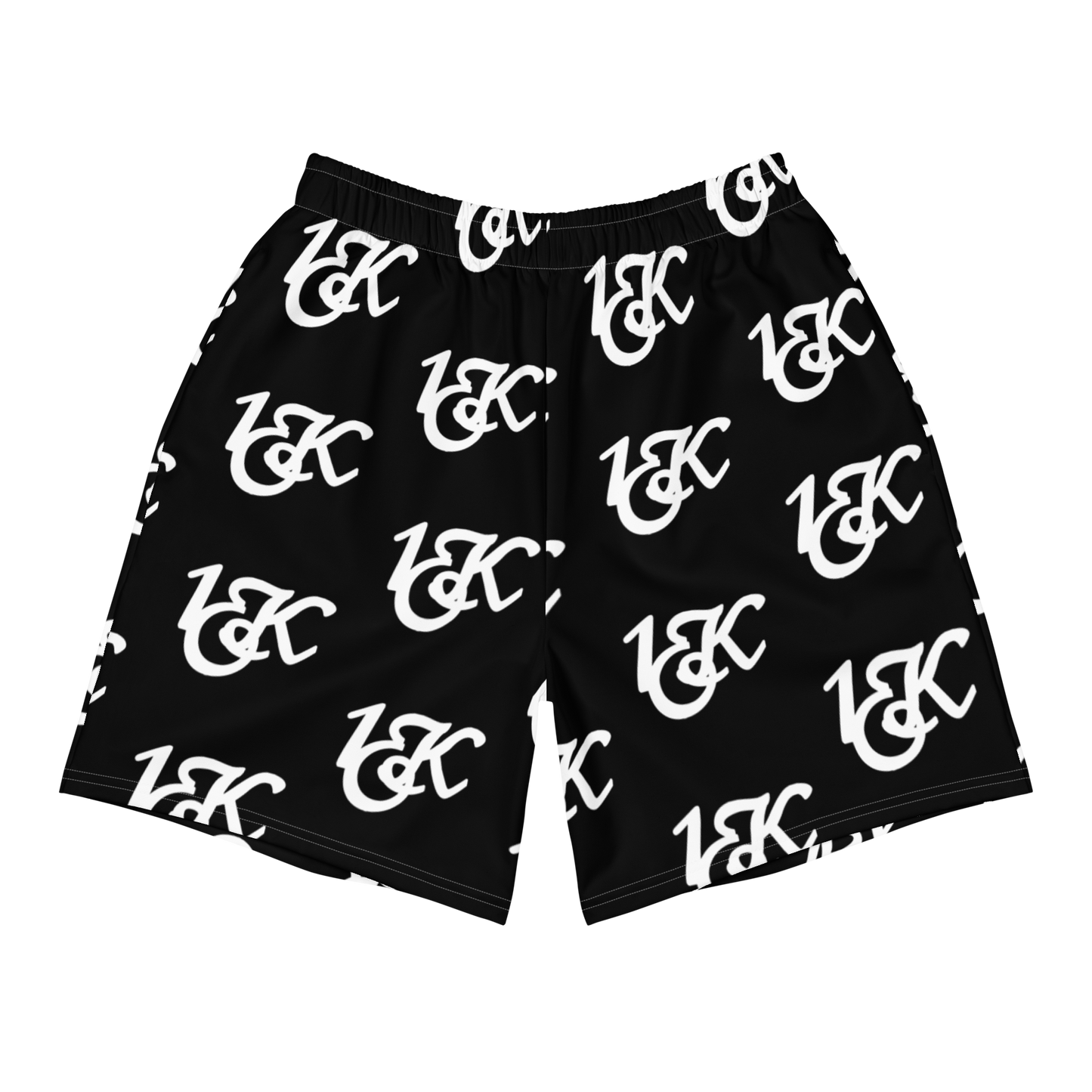 "1OK" Print Athletic Shorts (Black/White)