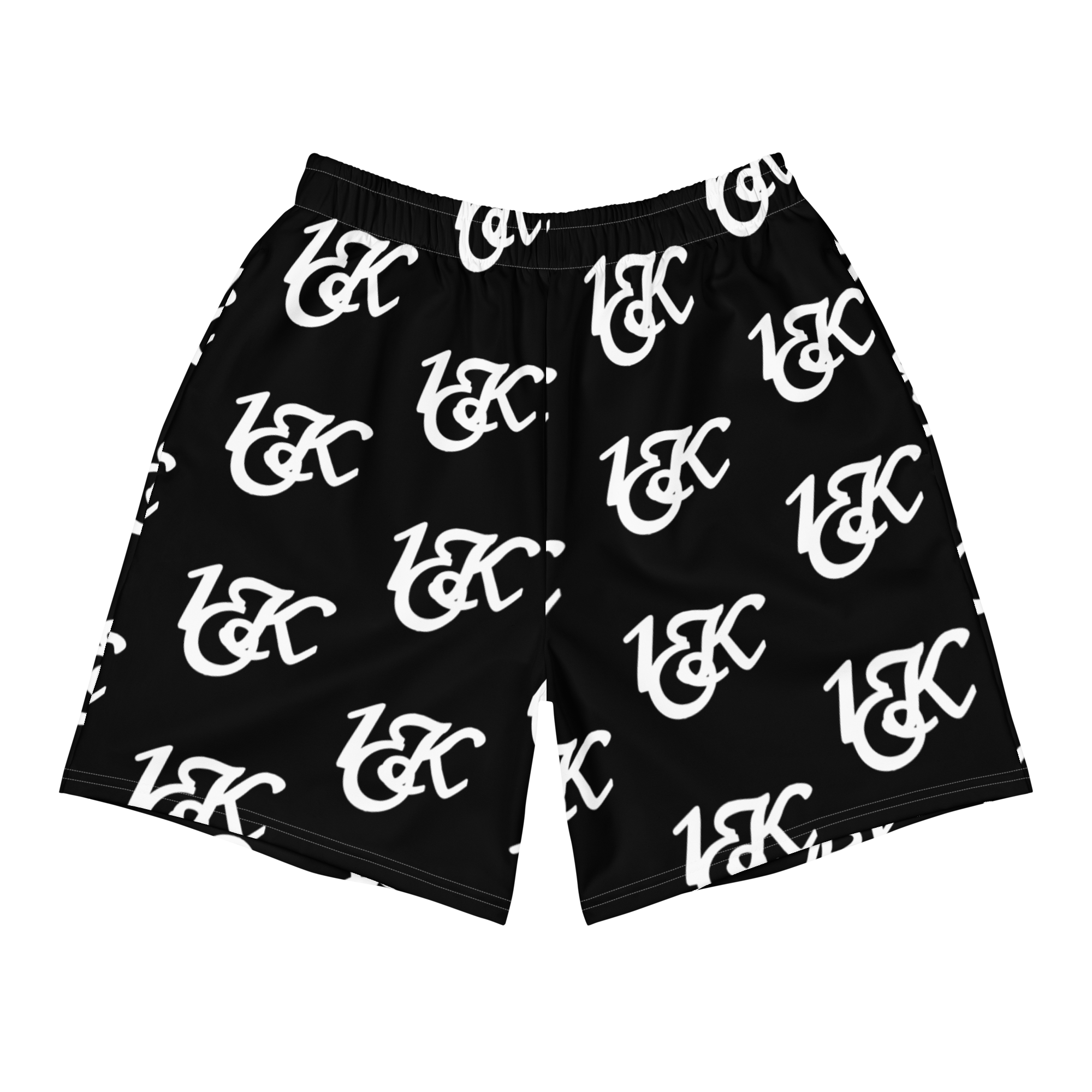 "1OK" Print Athletic Shorts (Black/White)