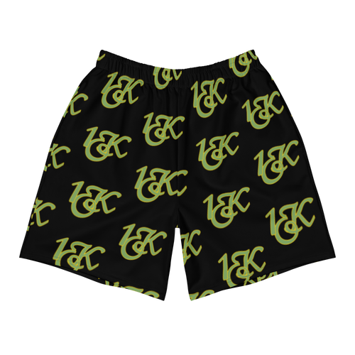 "1OK"  Athletic Shorts (Black/Green/Yellow)