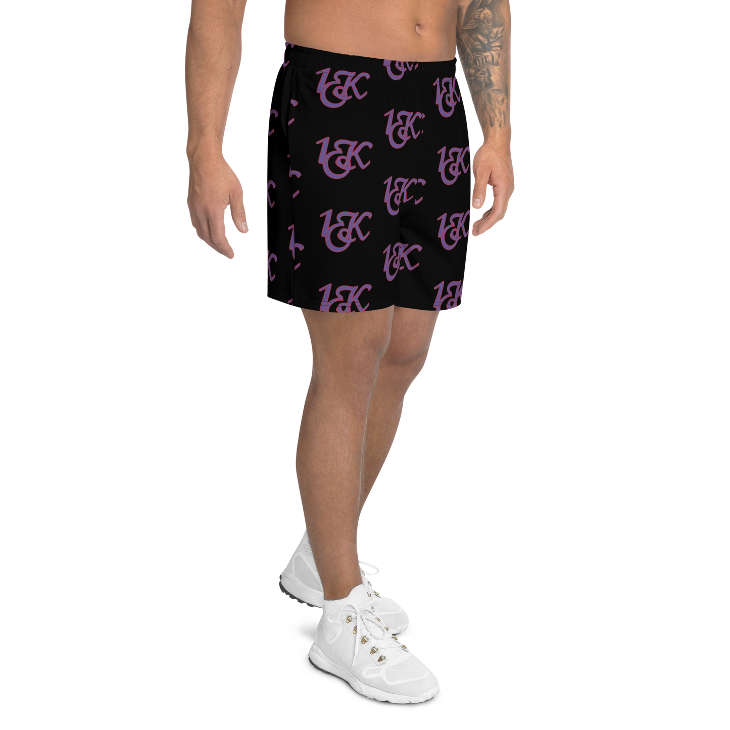 "1OK" Athletic Shorts (Black/Purple/Red)
